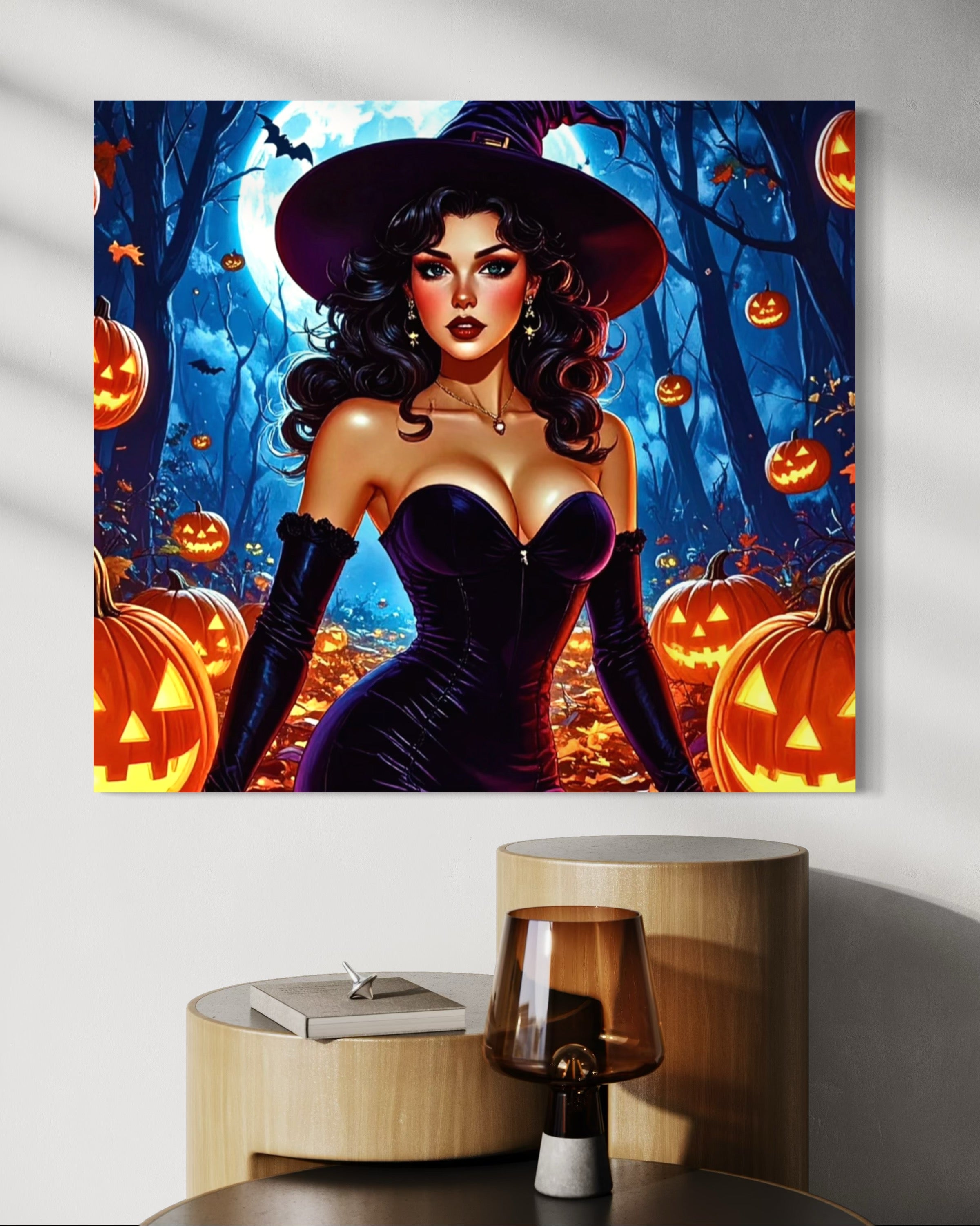 Retro 1950's Brunette Witch Museum Print