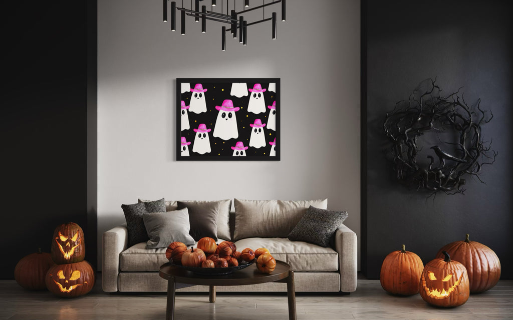 Howdy Ghosts Pattern Wall art
