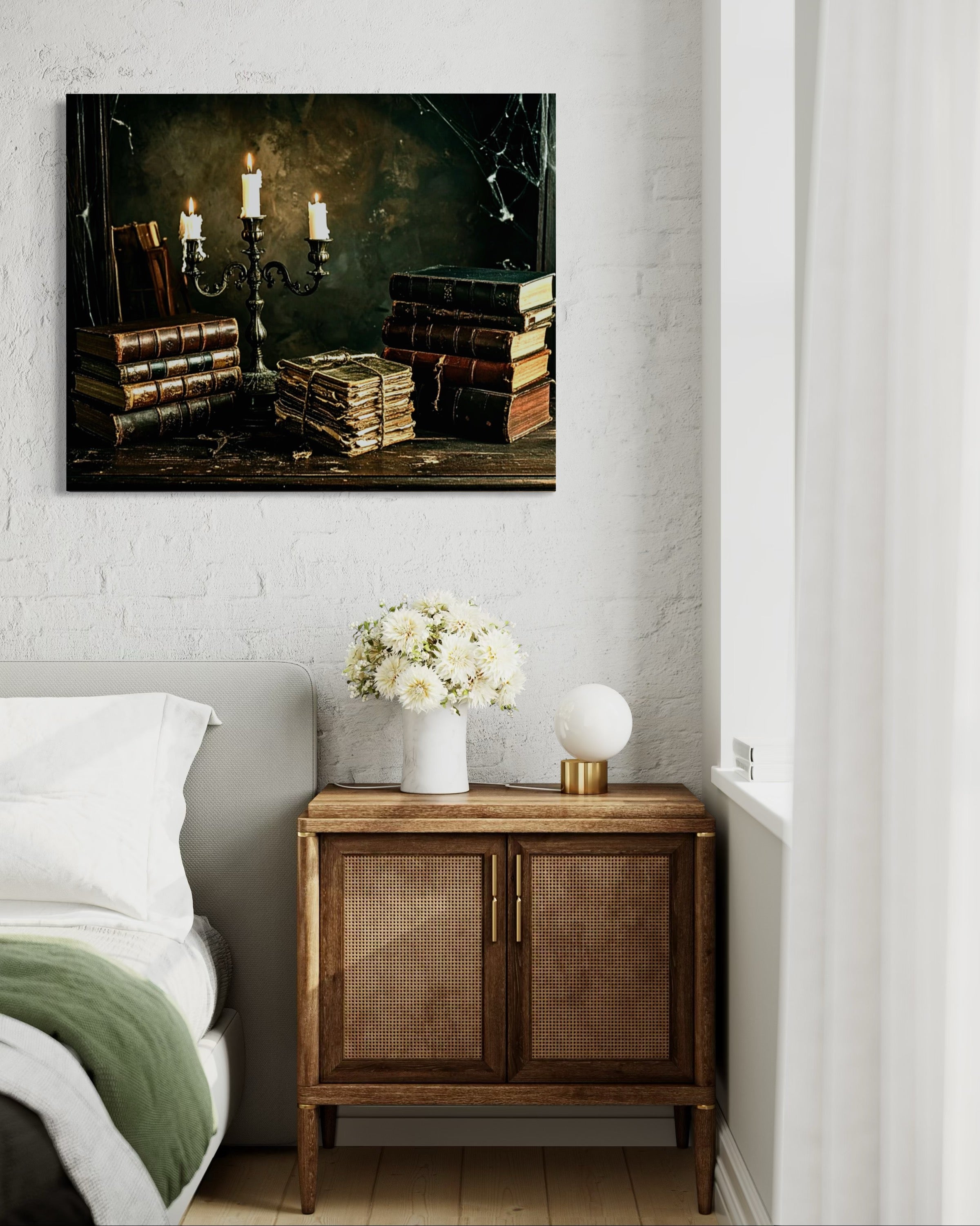 Vintage Candelabra and Books