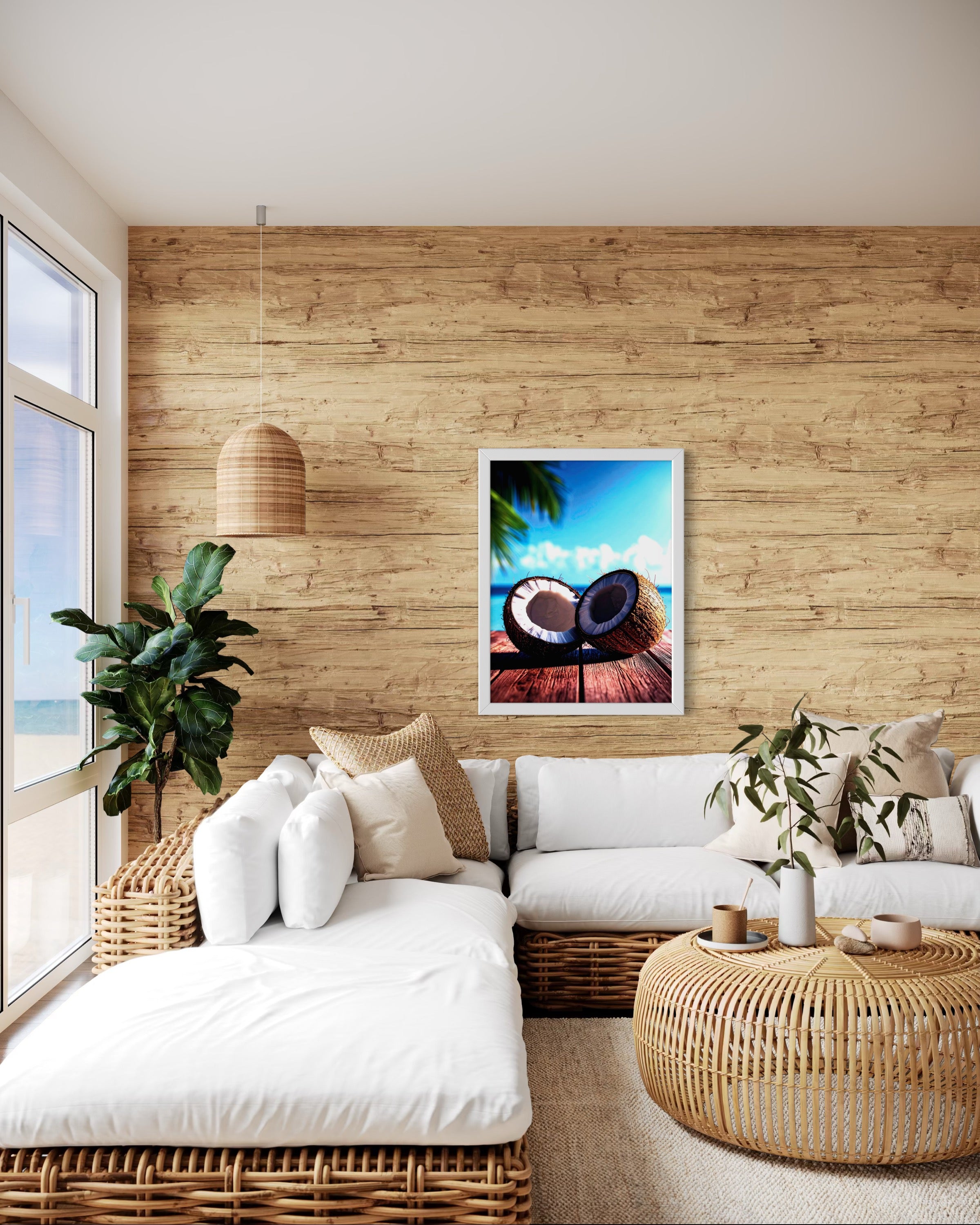 Coconuts in Paradise Museum Print