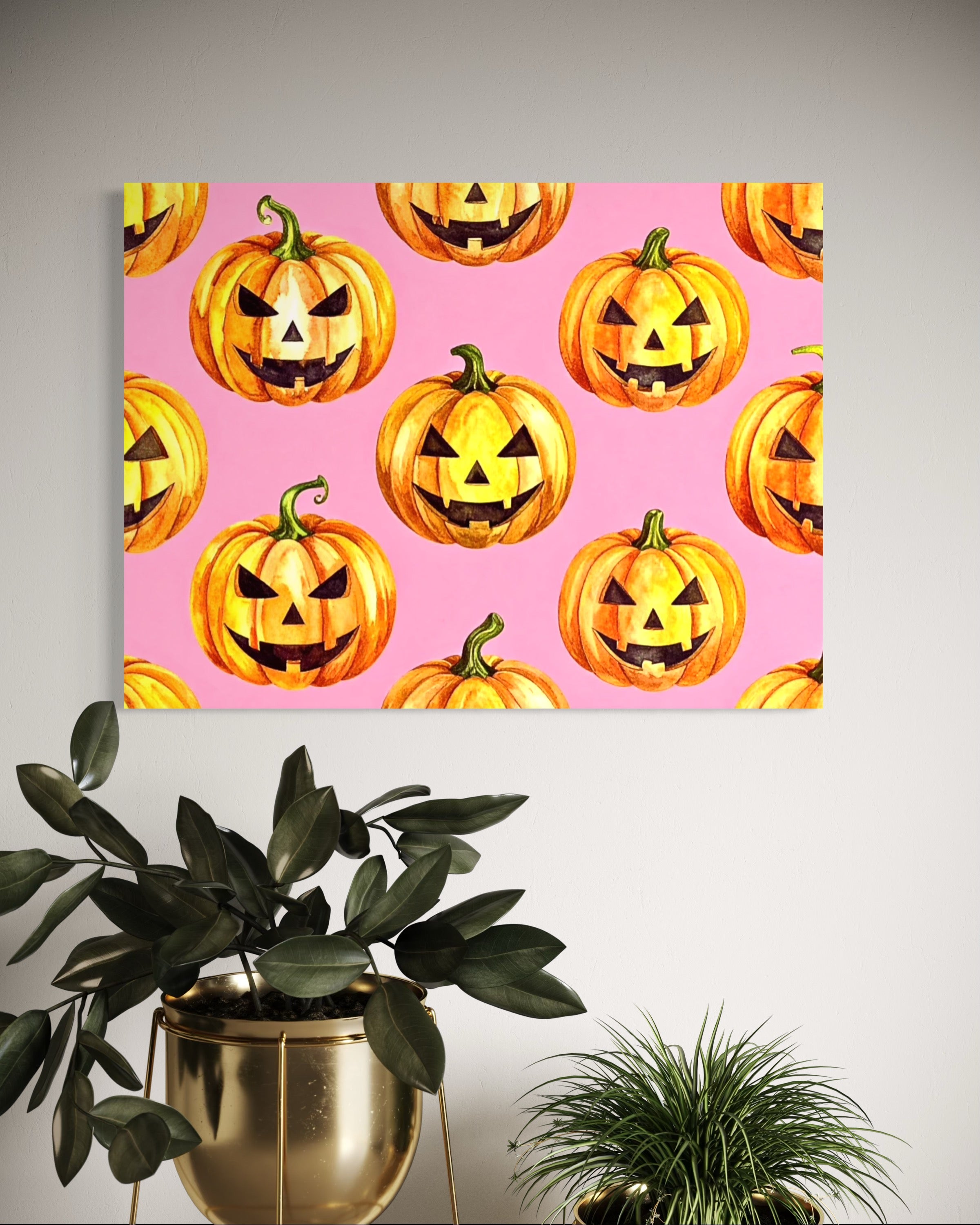 Jack O Lantern Pattern on Pink