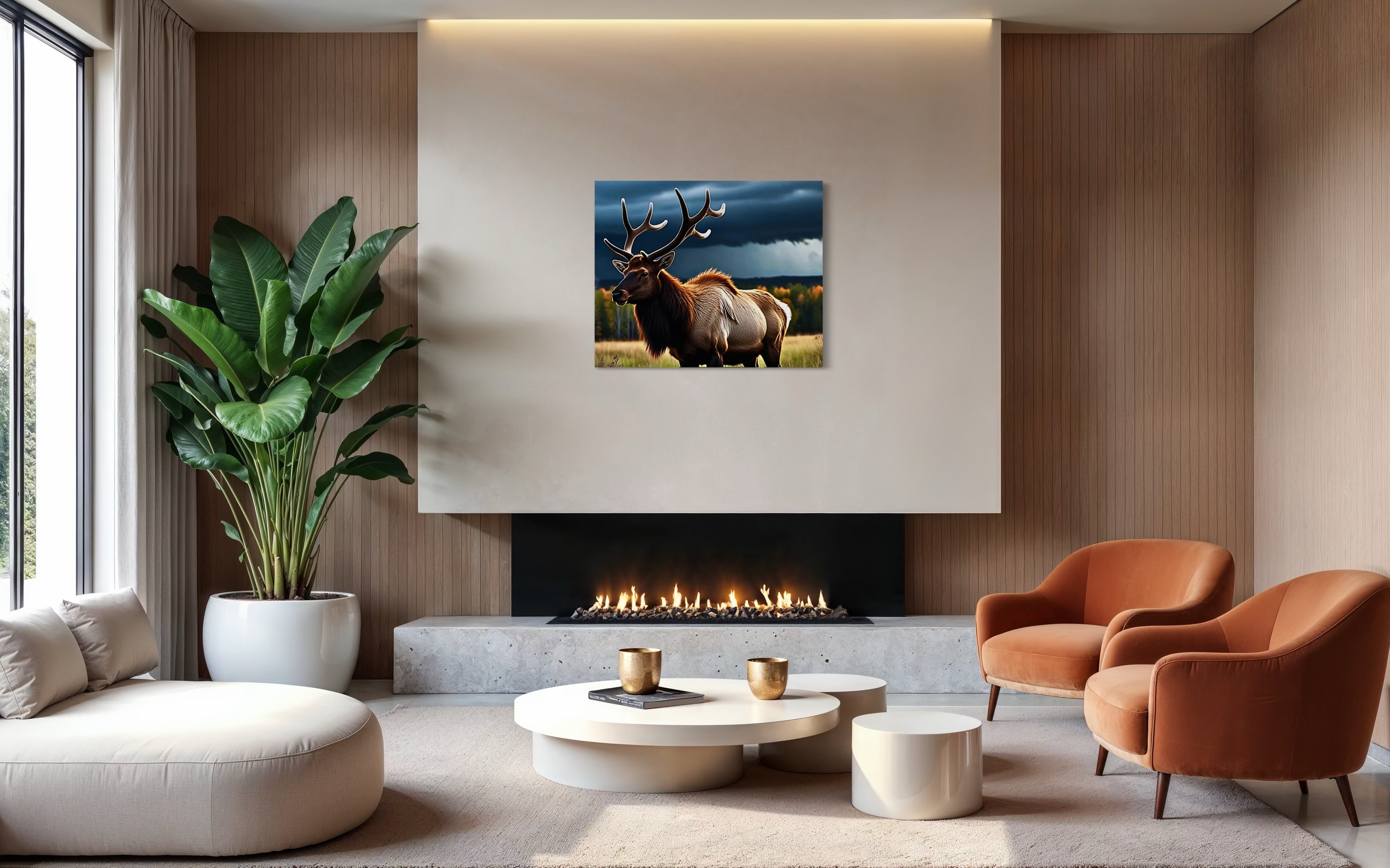 Elk in the Rockies in Autumn Museum Print