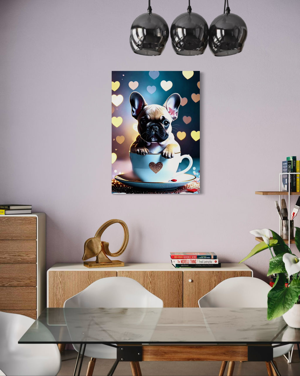 Tea Cup Frenchie Puppy Museum Print