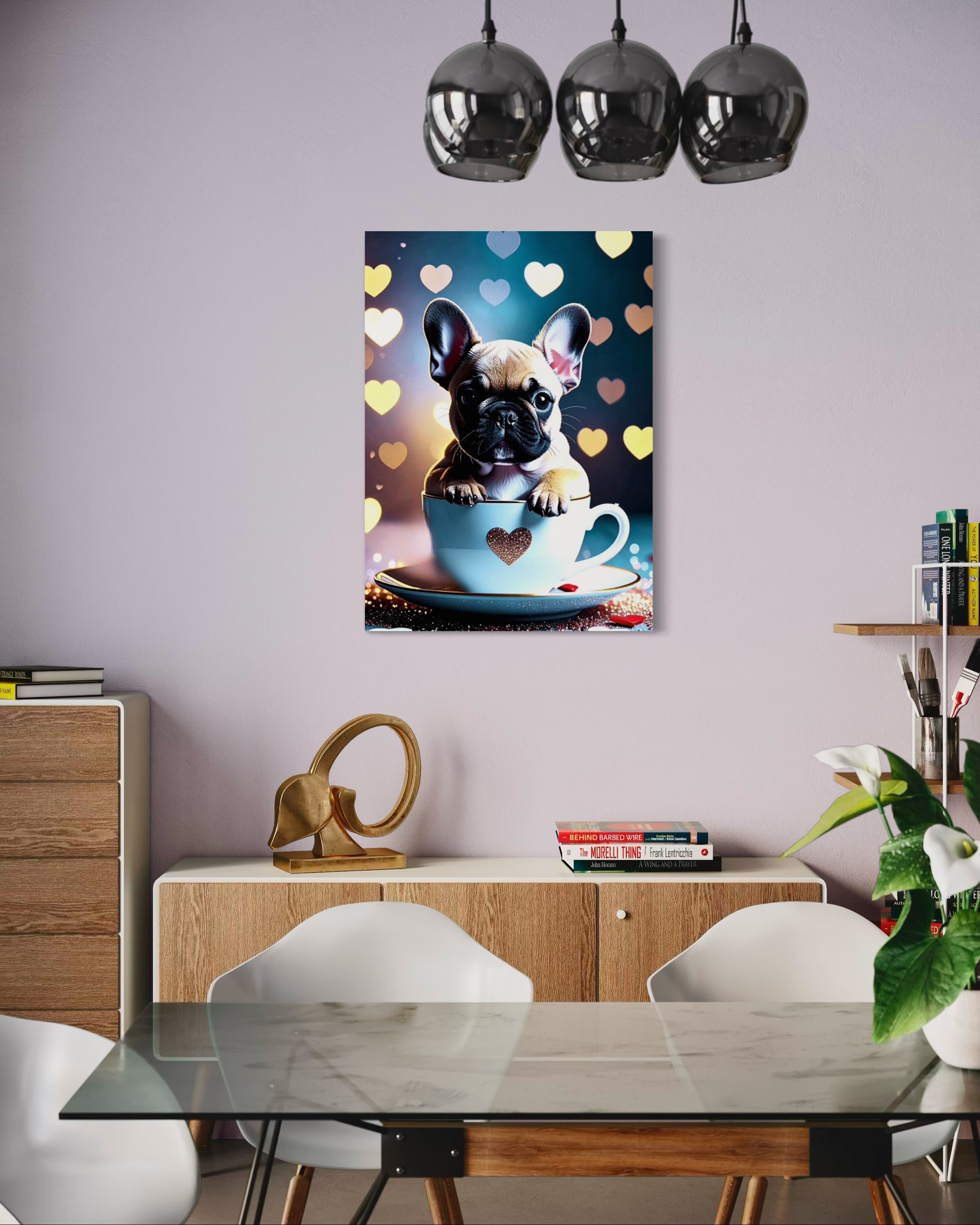 Tea Cup Frenchie Puppy Museum Print