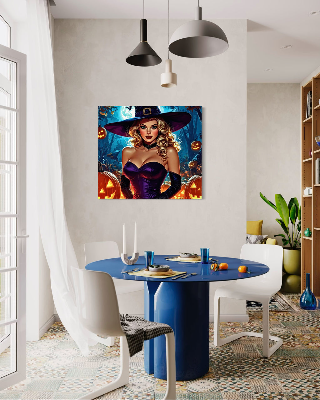 Halloween Blonde Witch Museum Print