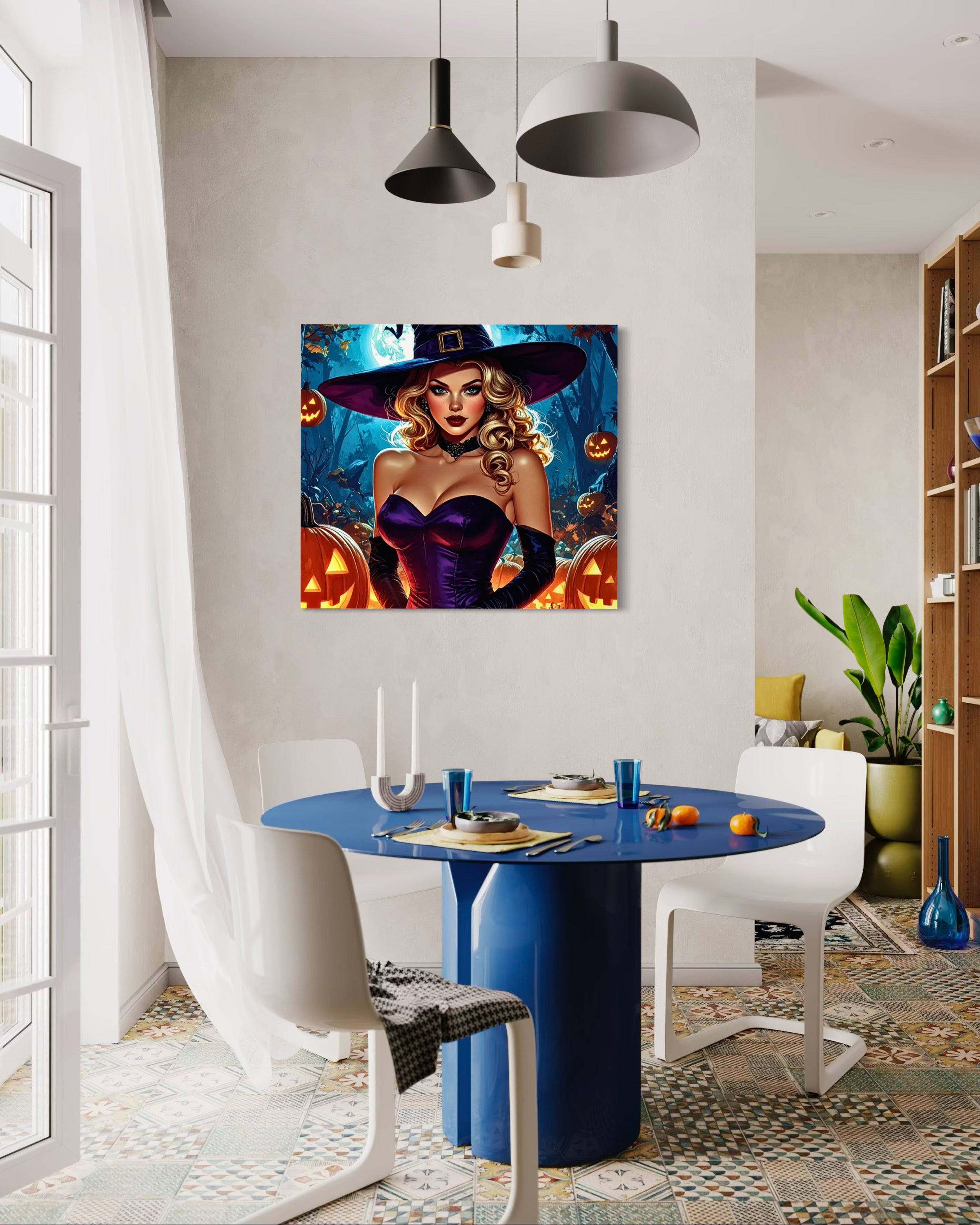 Halloween Blonde Witch Museum Print