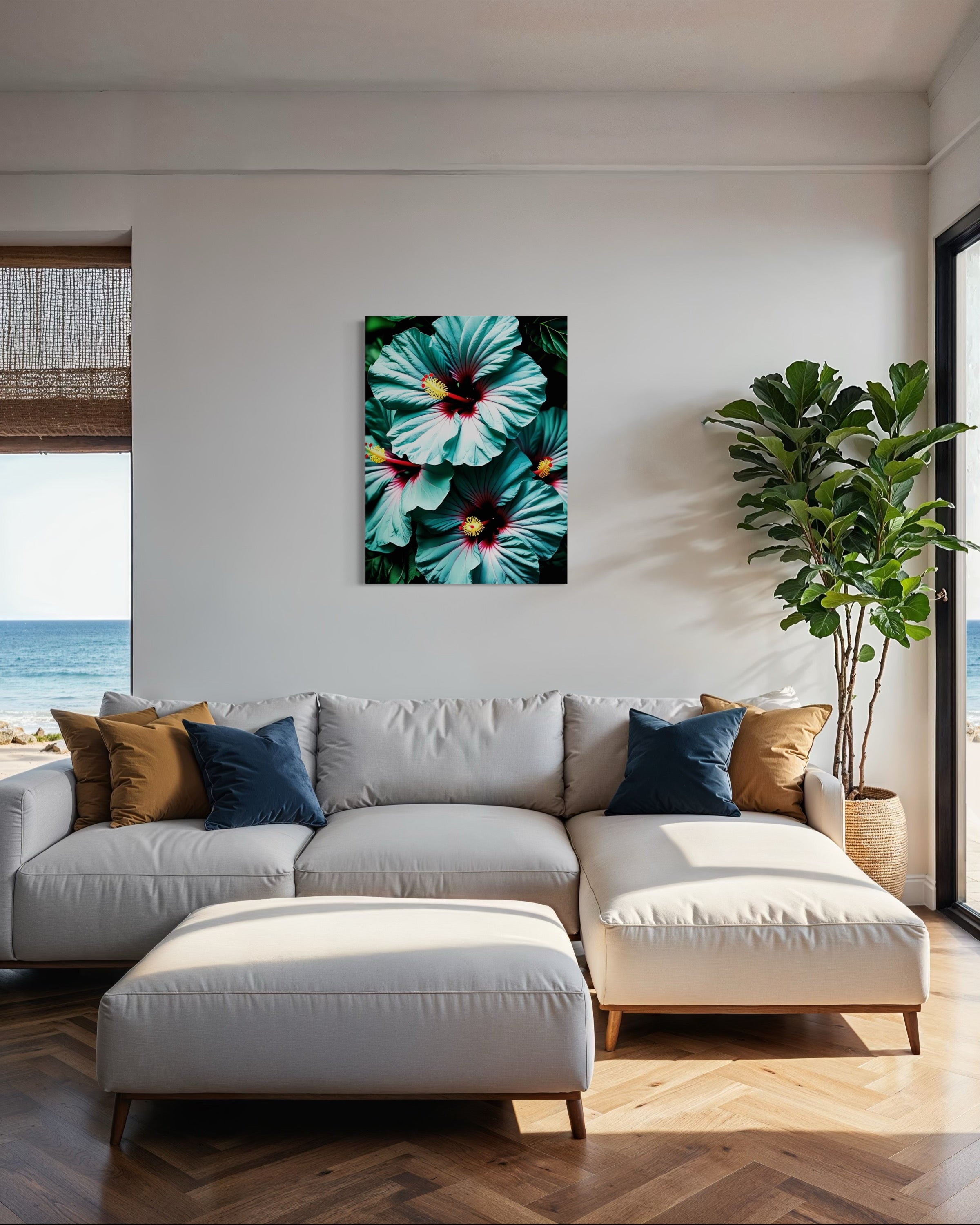 Hawaiian Blue Hibiscus Museum Print