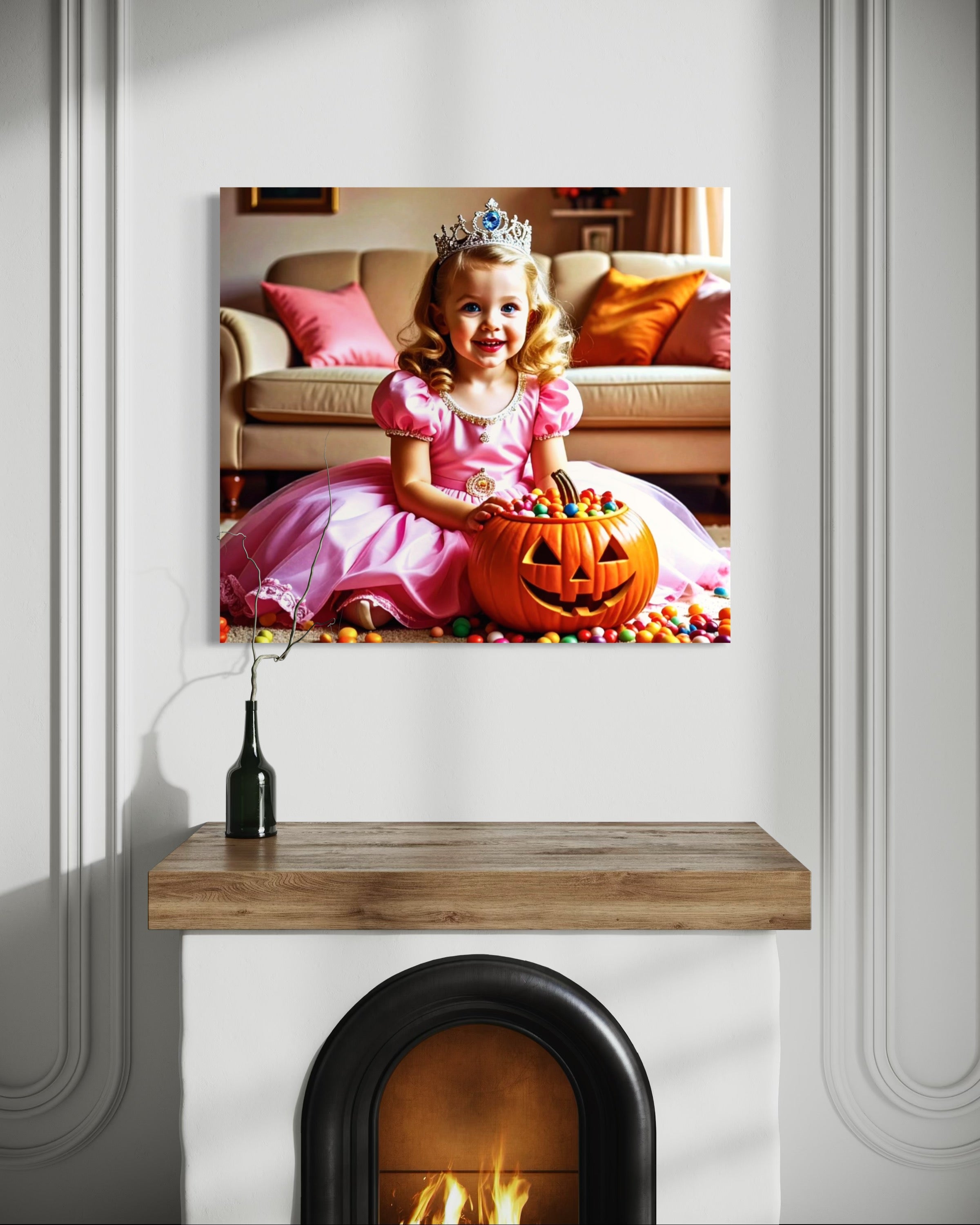 Halloween Princess Trick or Treater Museum Print