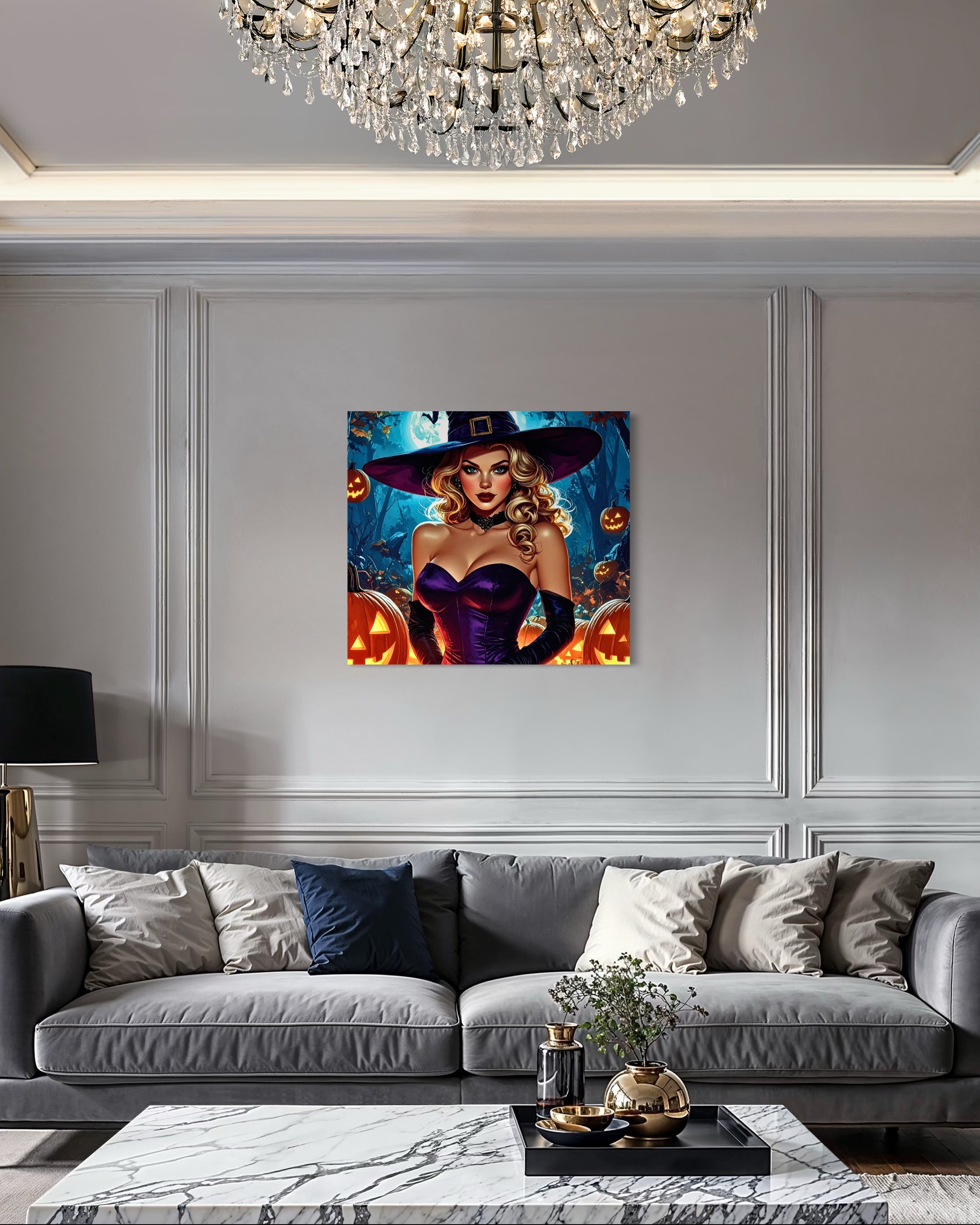 Halloween Blonde Witch Museum Print