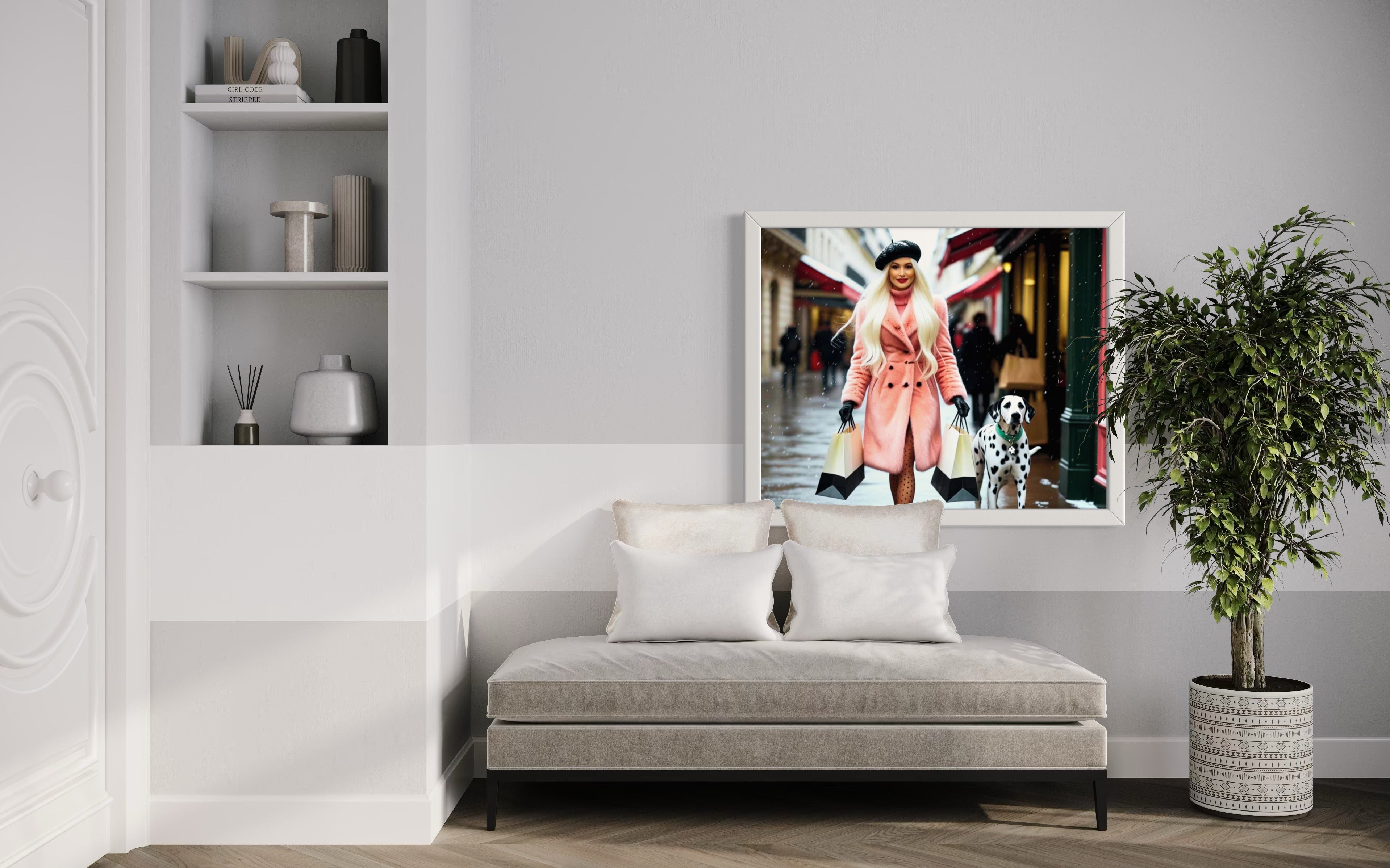 Shopping in Paris Museum Print