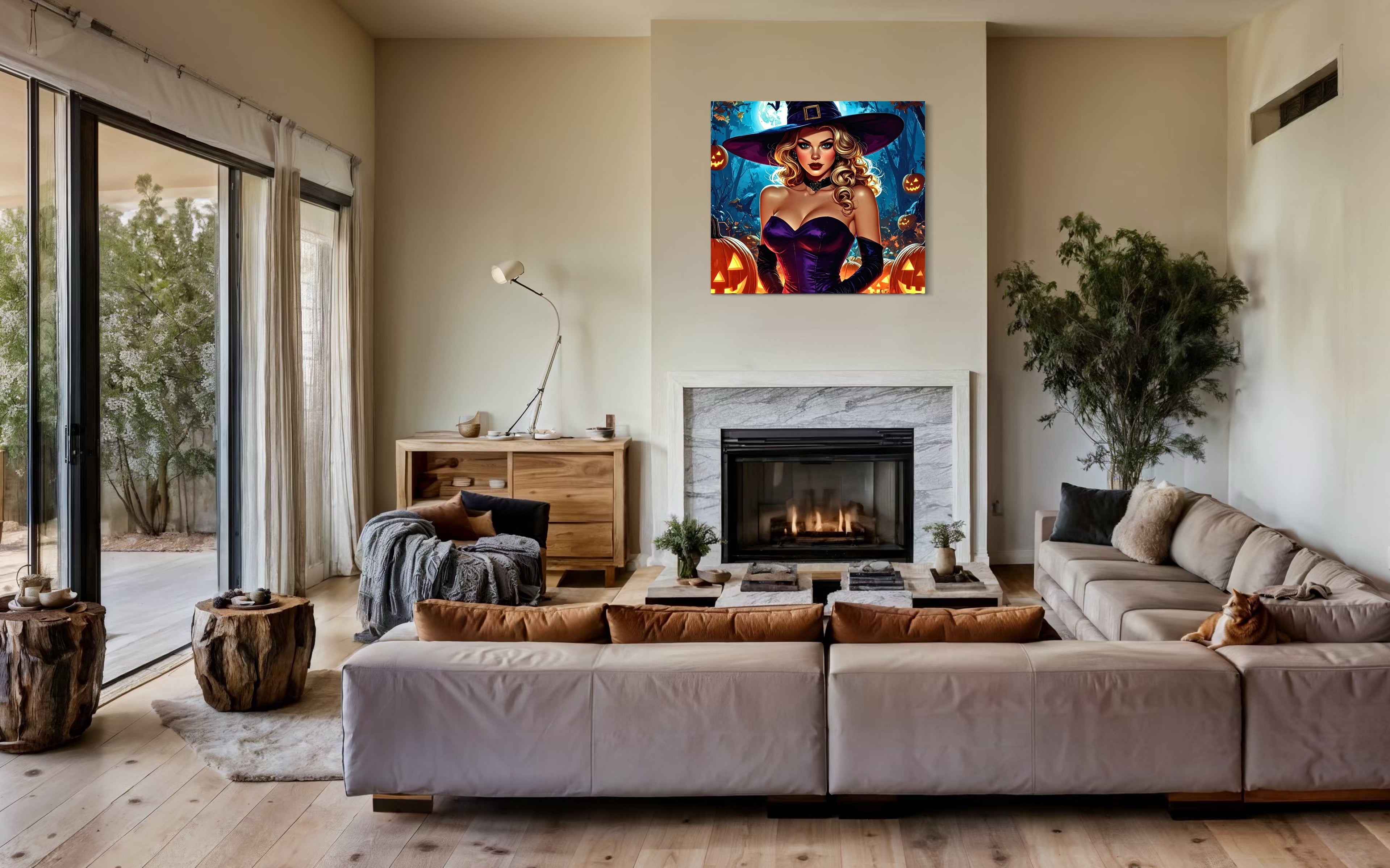Halloween Blonde Witch Museum Print