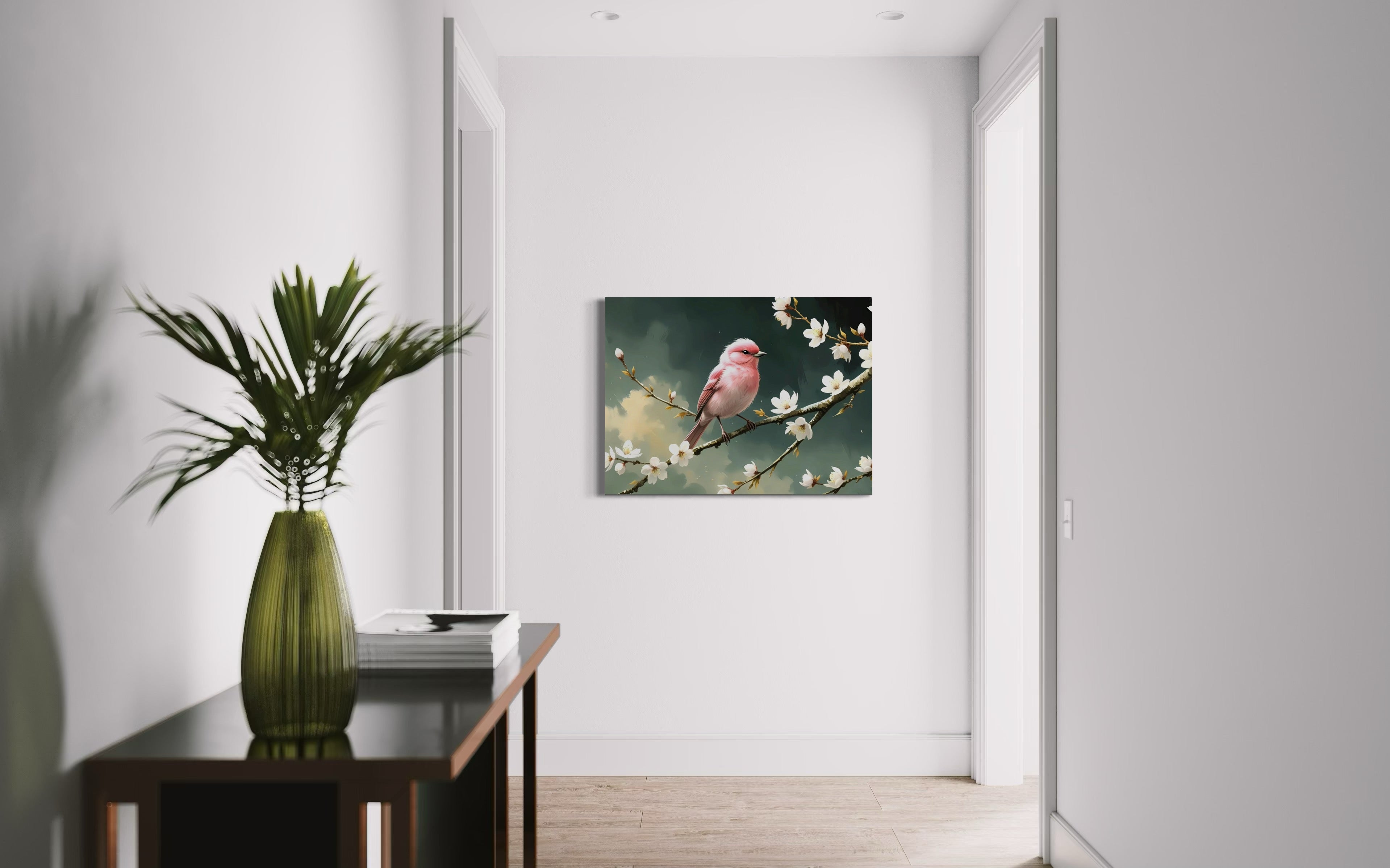 Bubblegum Bird with Blossoms Museum Print