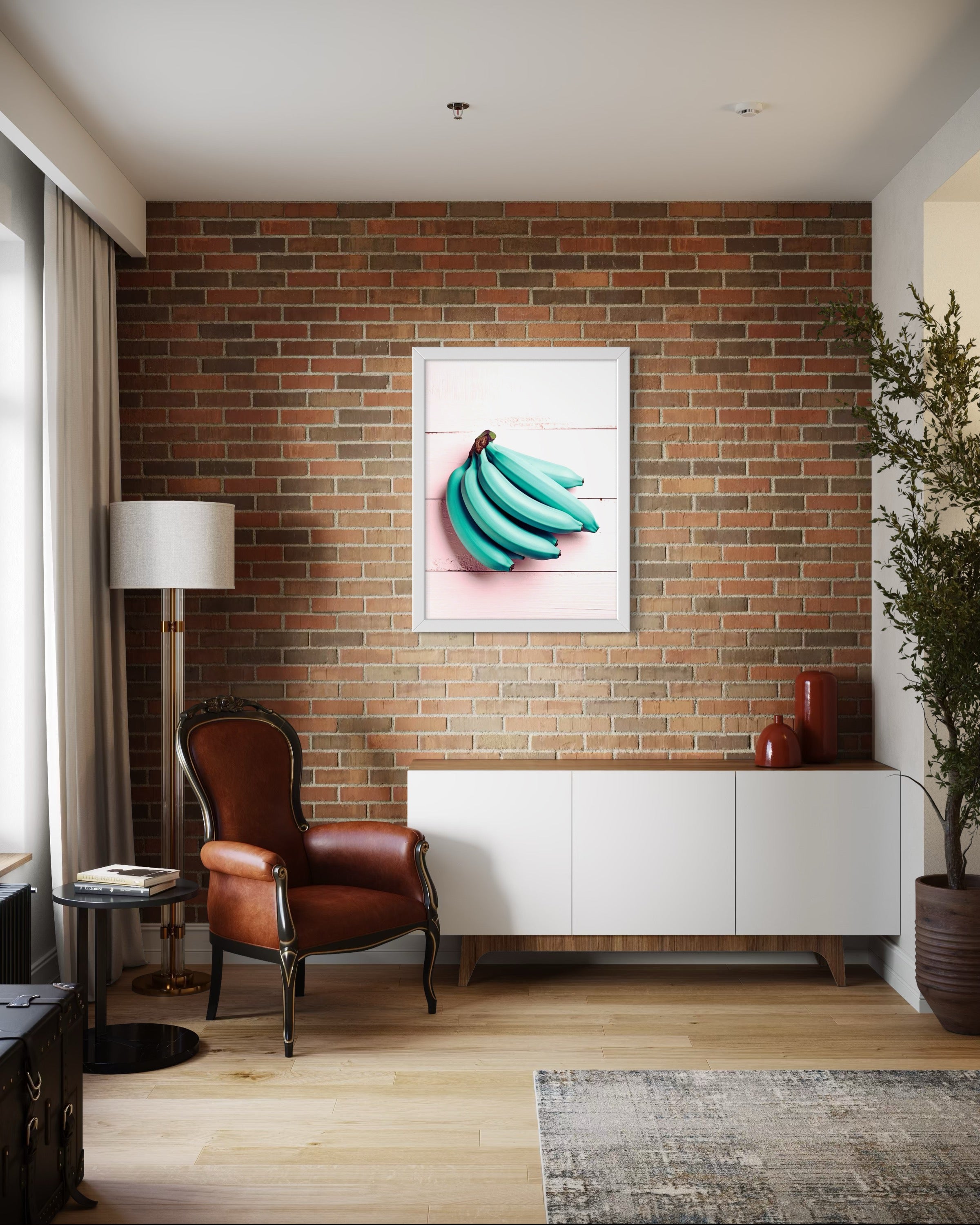 Blue Bananas Museum Print