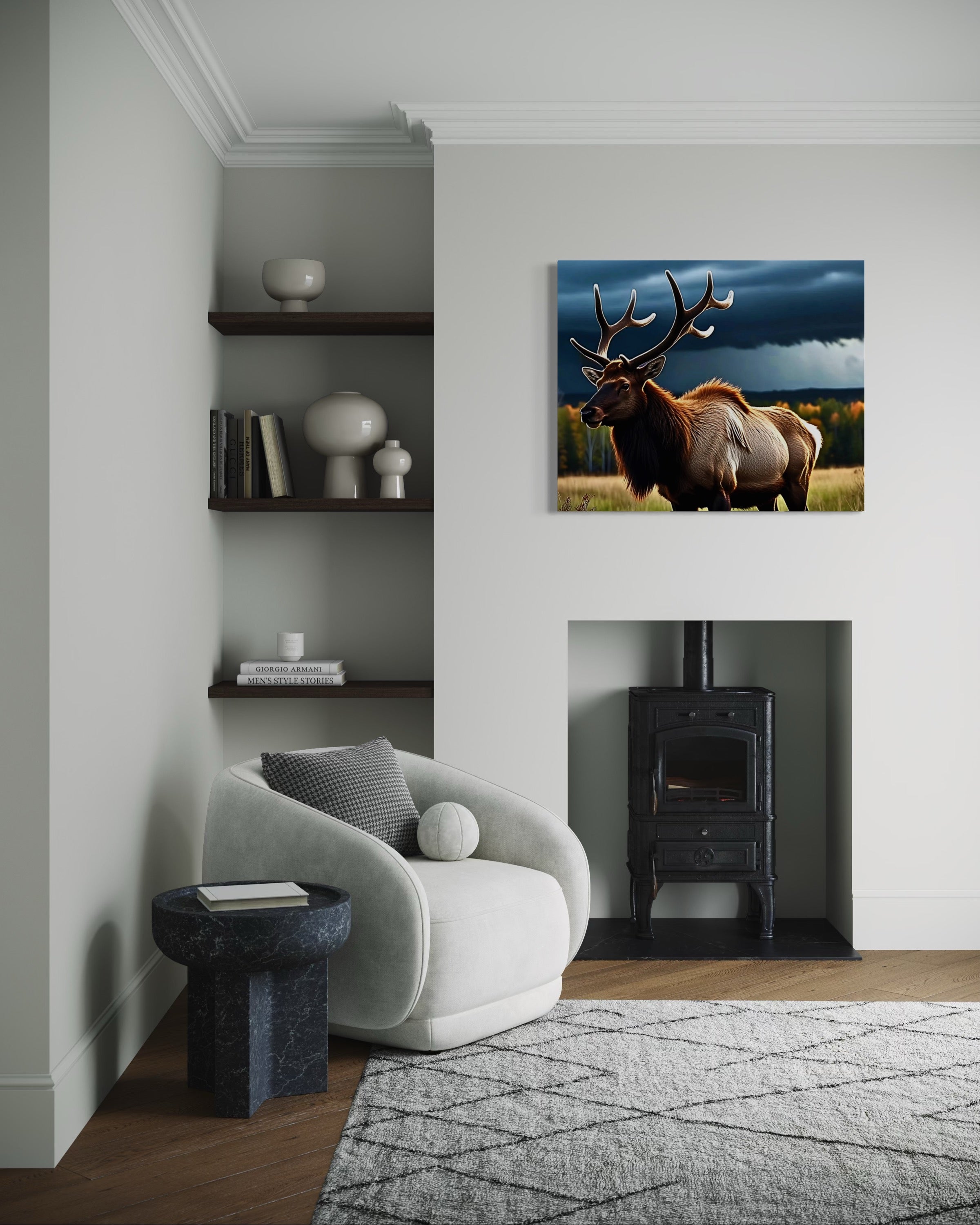 Elk in the Rockies in Autumn Museum Print