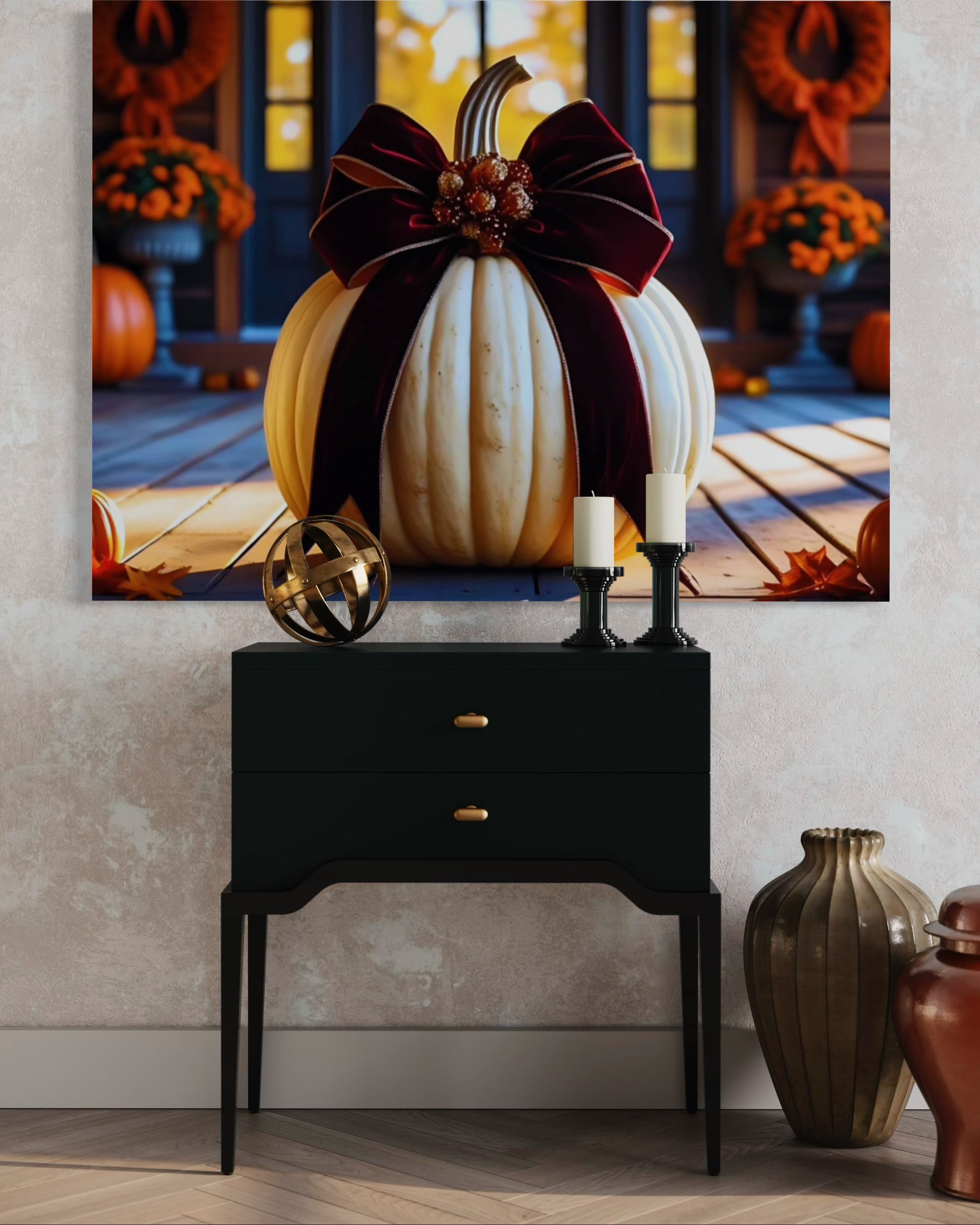 Thanksgiving Porch Pumpkin I