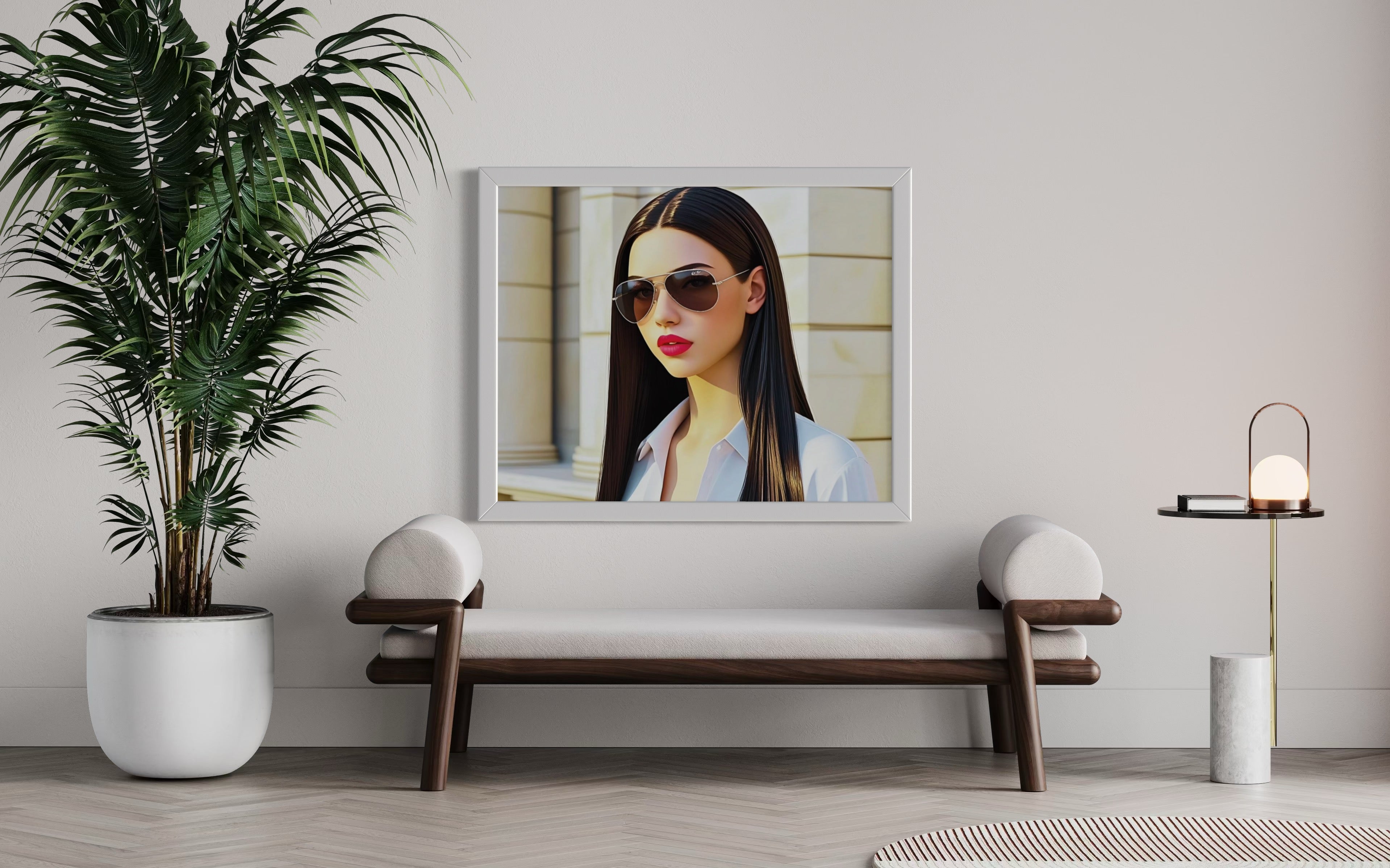 Business Babe with Sunglasses Museum Print
