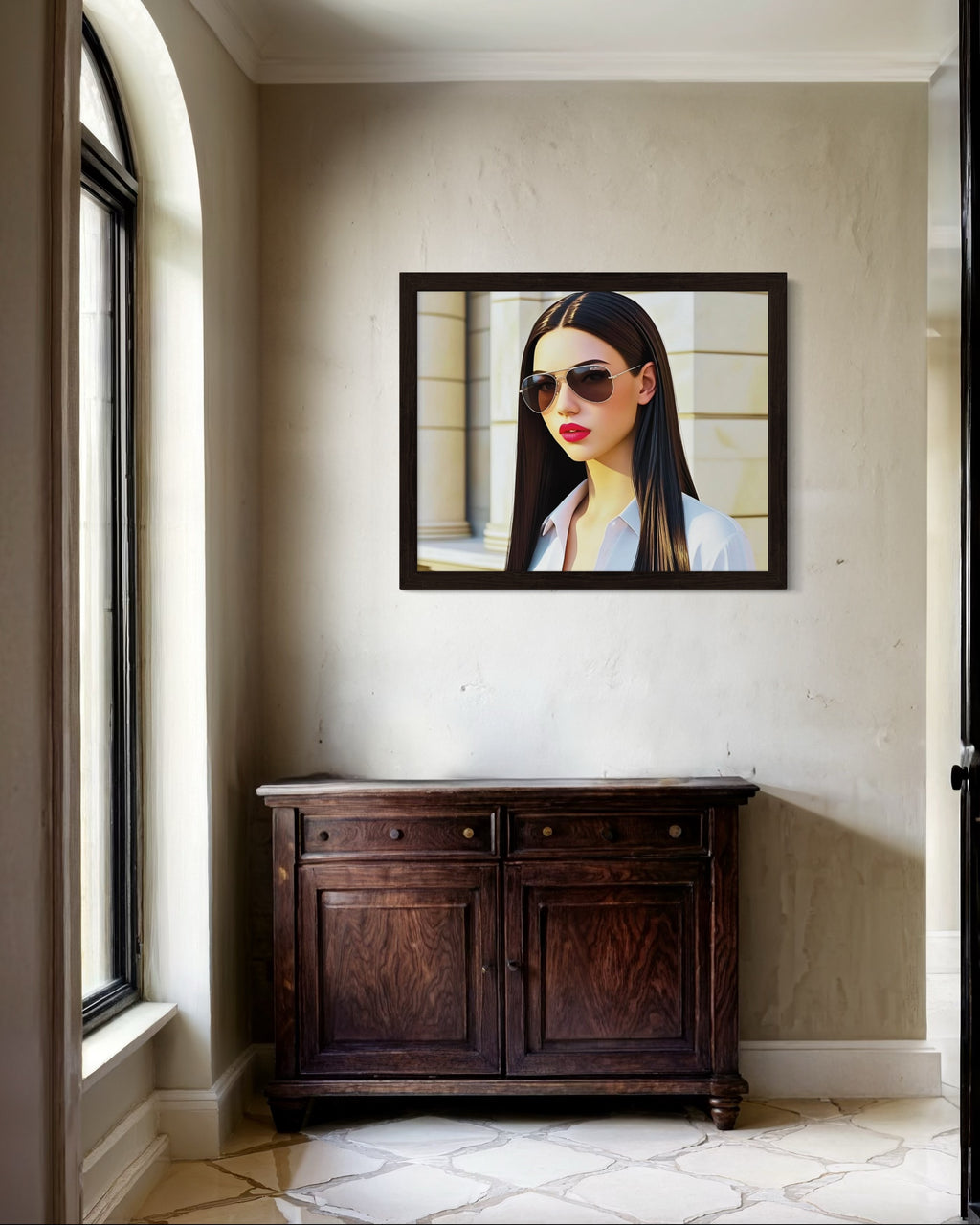 Business Babe with Sunglasses Museum Print