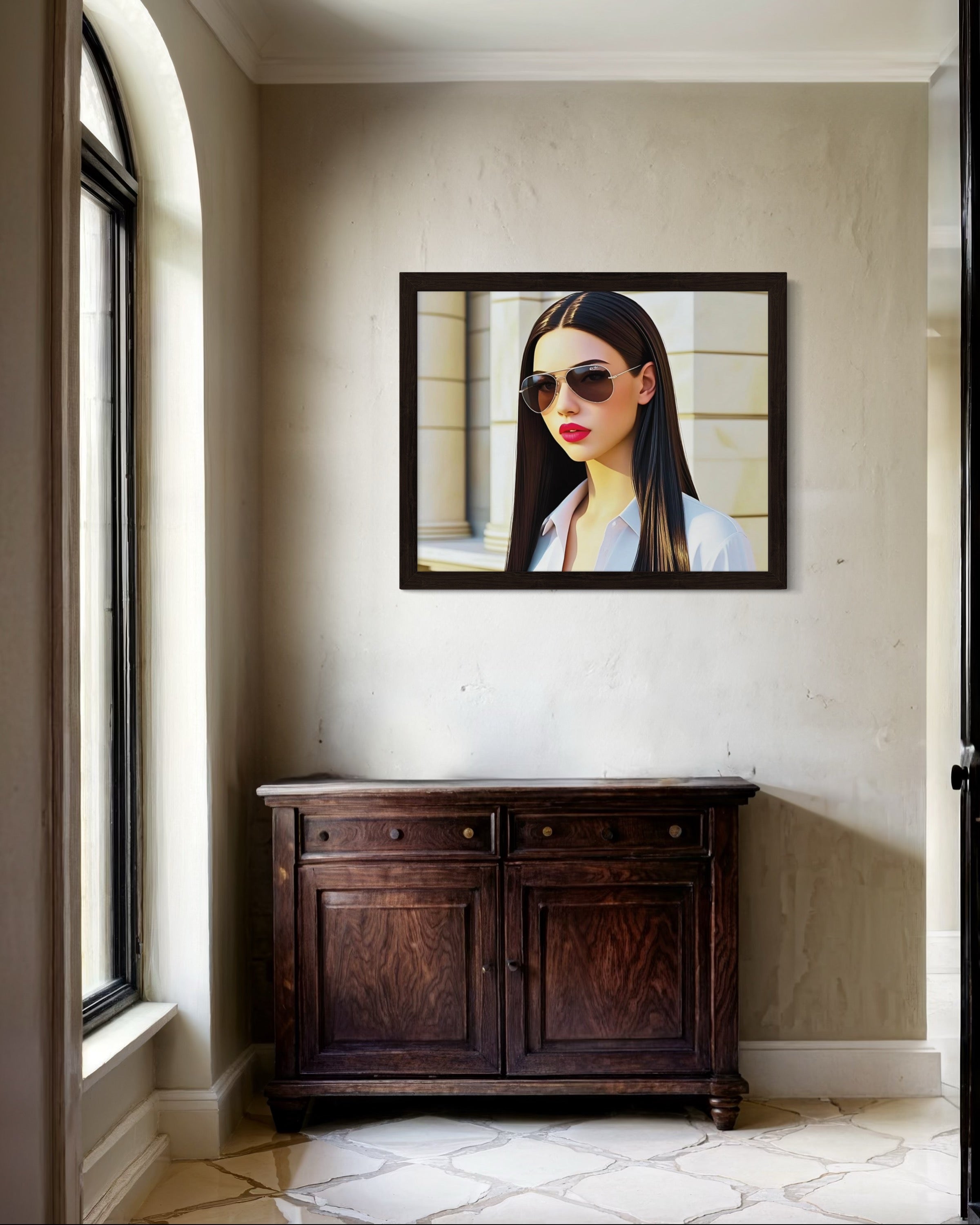 Business Babe with Sunglasses Museum Print
