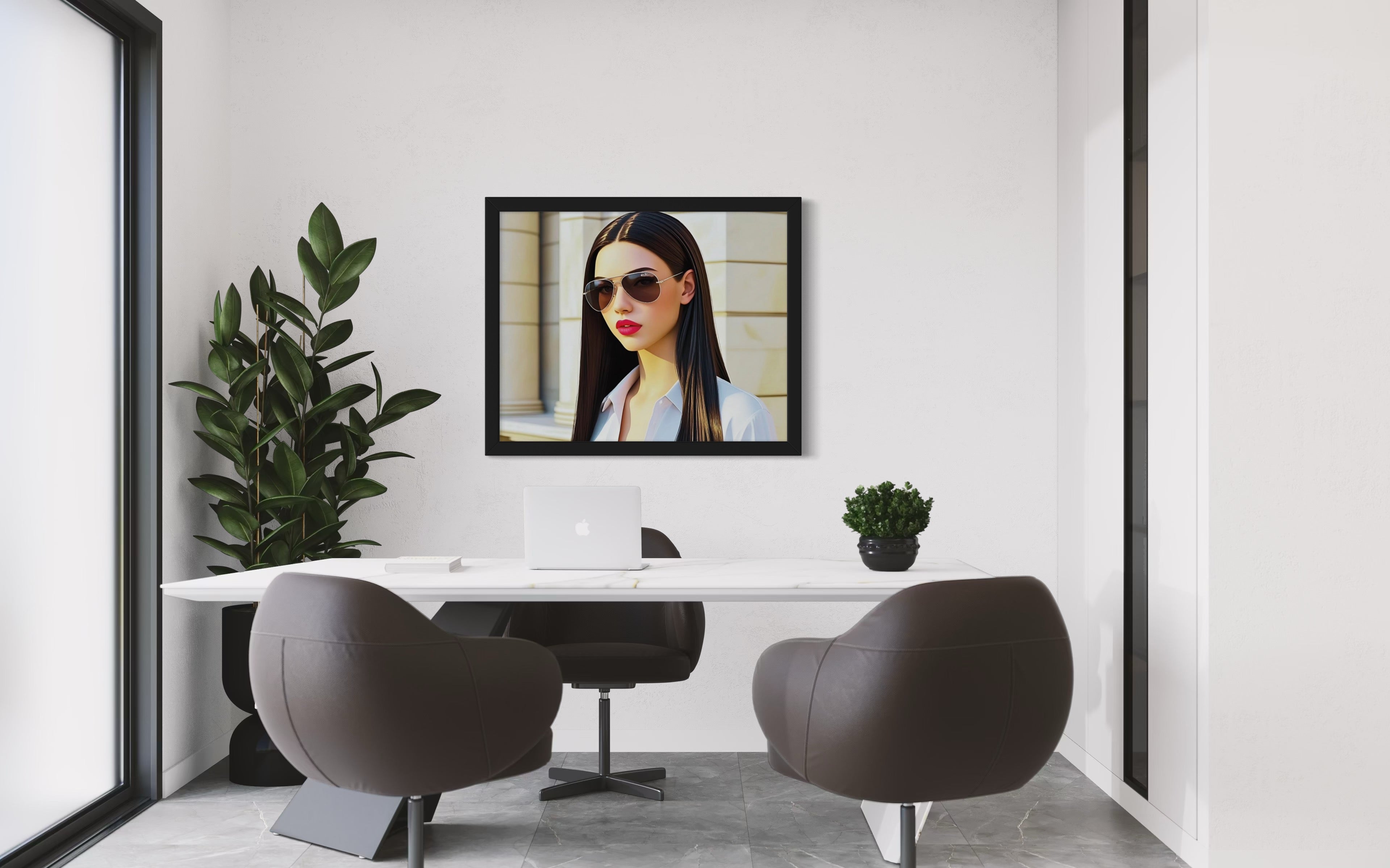 Business Babe with Sunglasses Museum Print