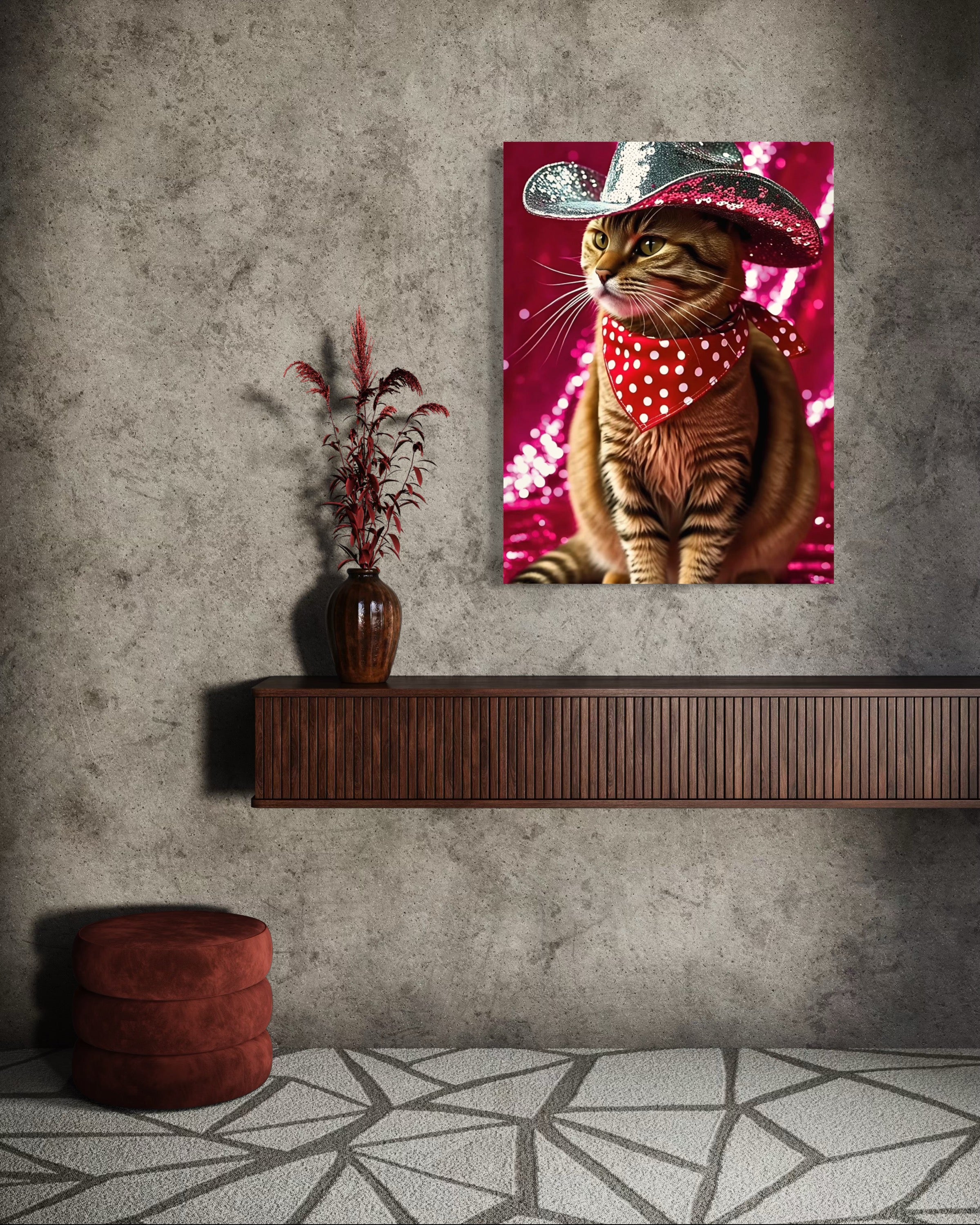 Cat Cowboy Museum Print