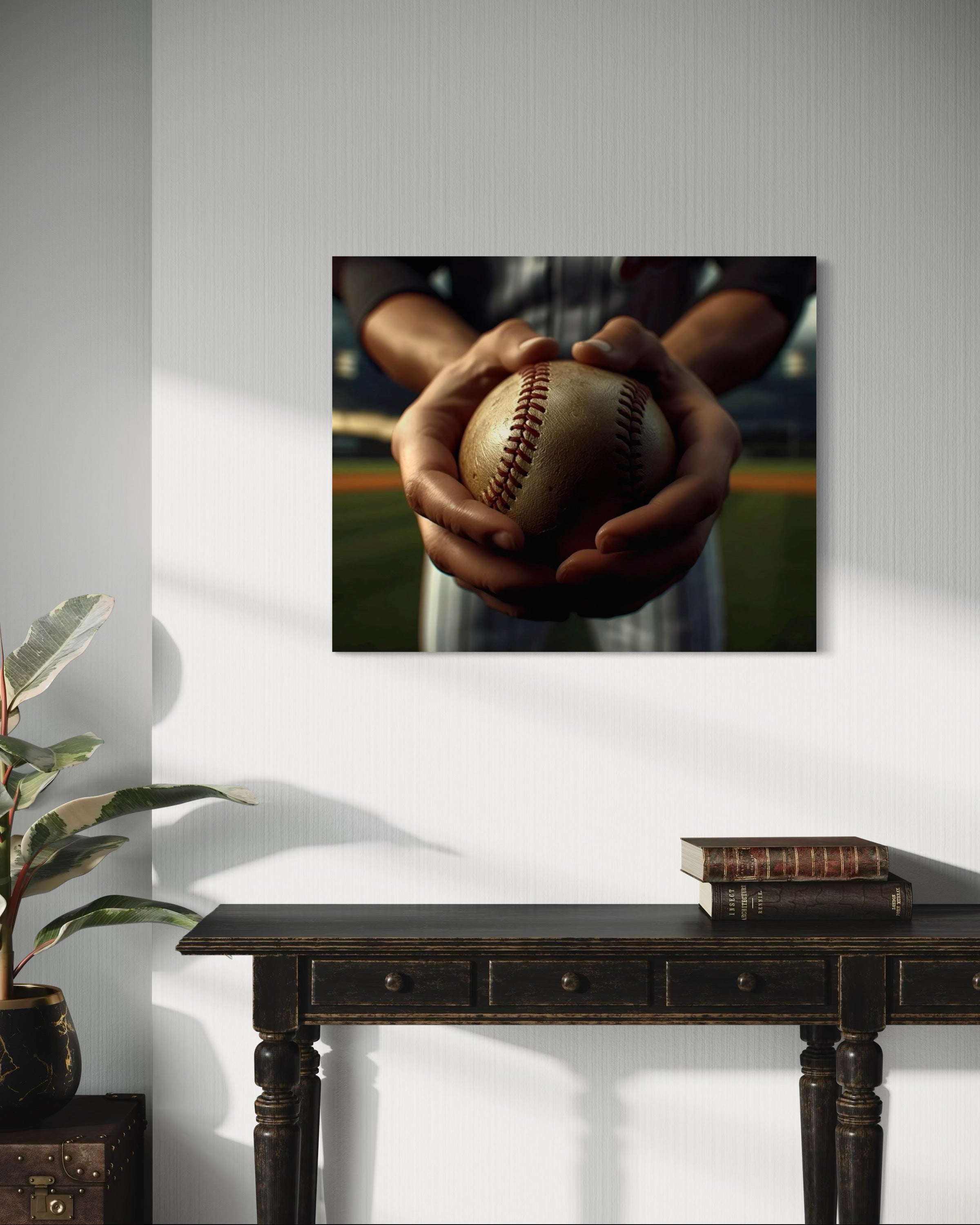 Baseball Player's Hands Museum Print