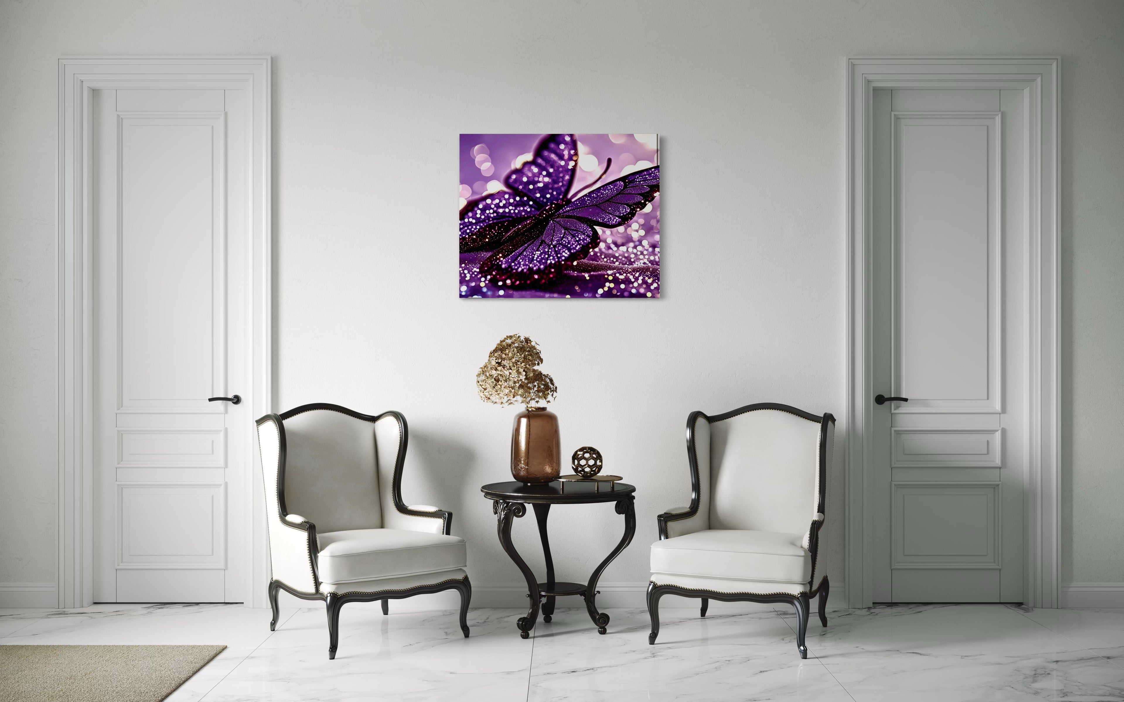 Glitter Purple Butterfly