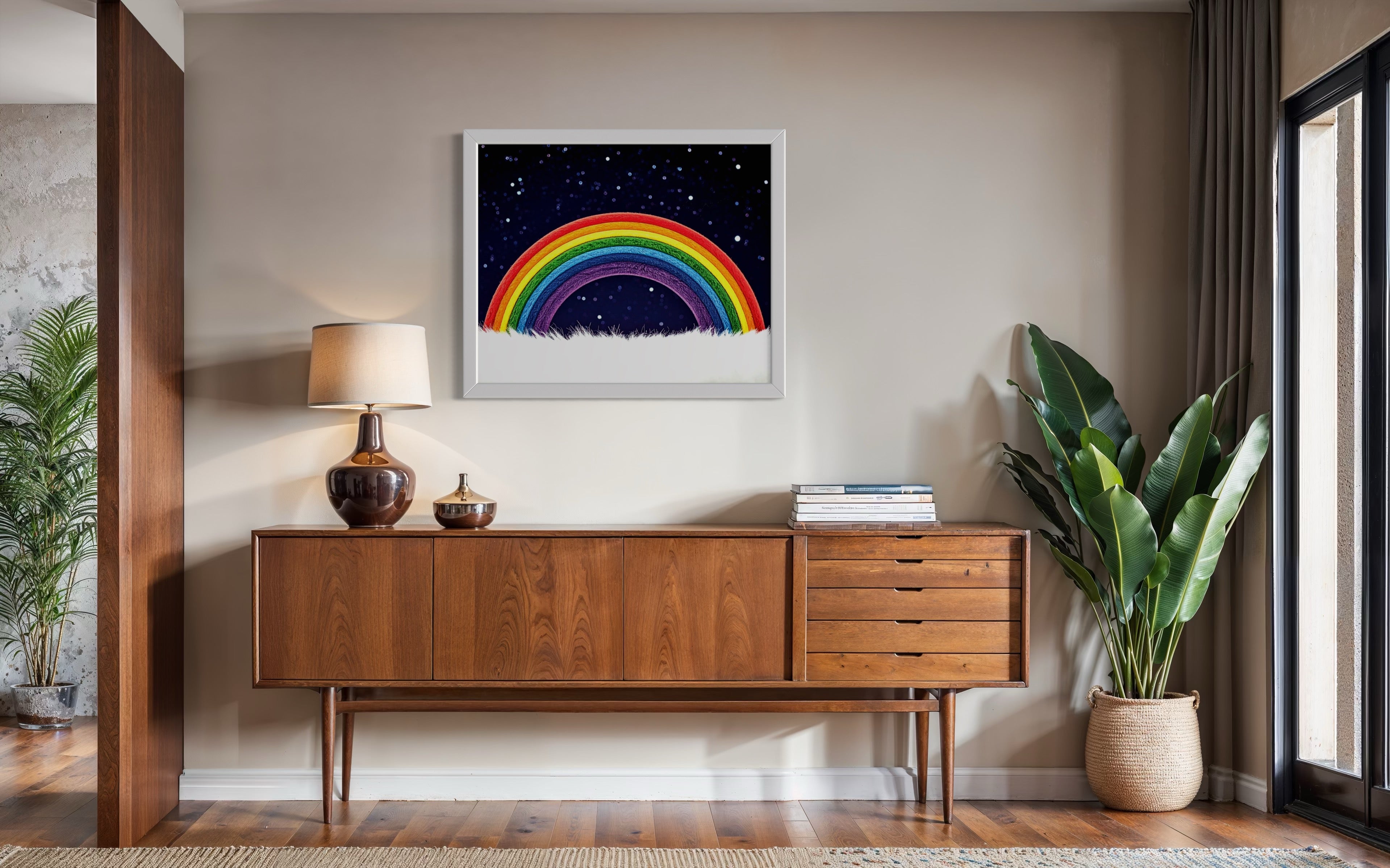 Furry Rainbow Museum Print