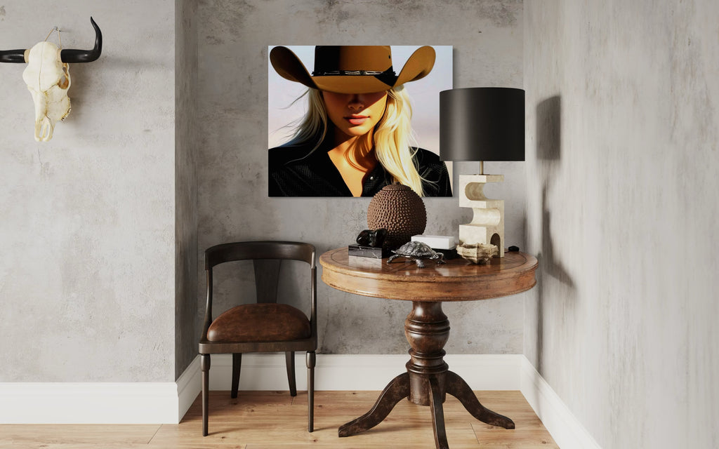 Blonde Cowgirl Museum Print
