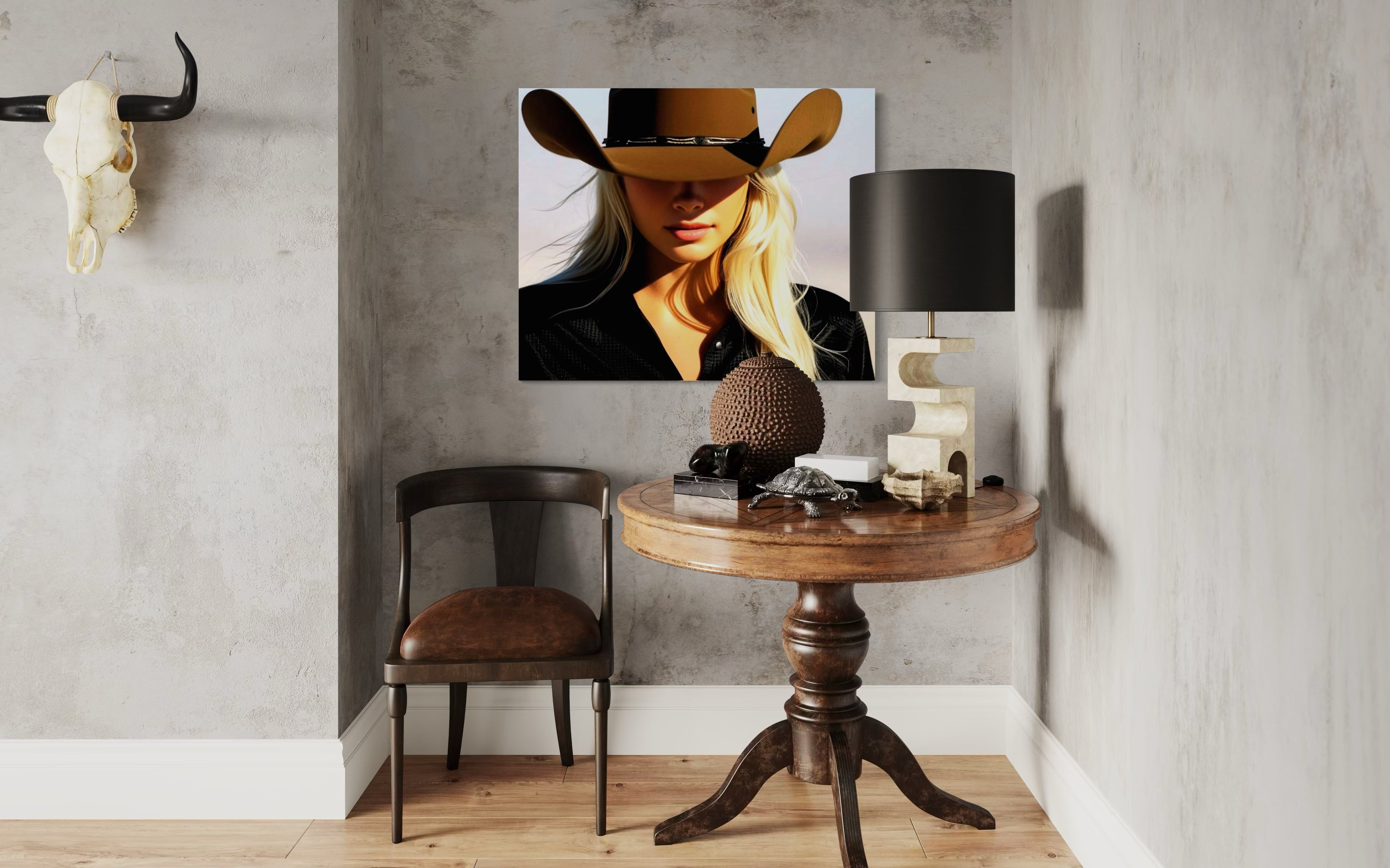 Blonde Cowgirl Museum Print