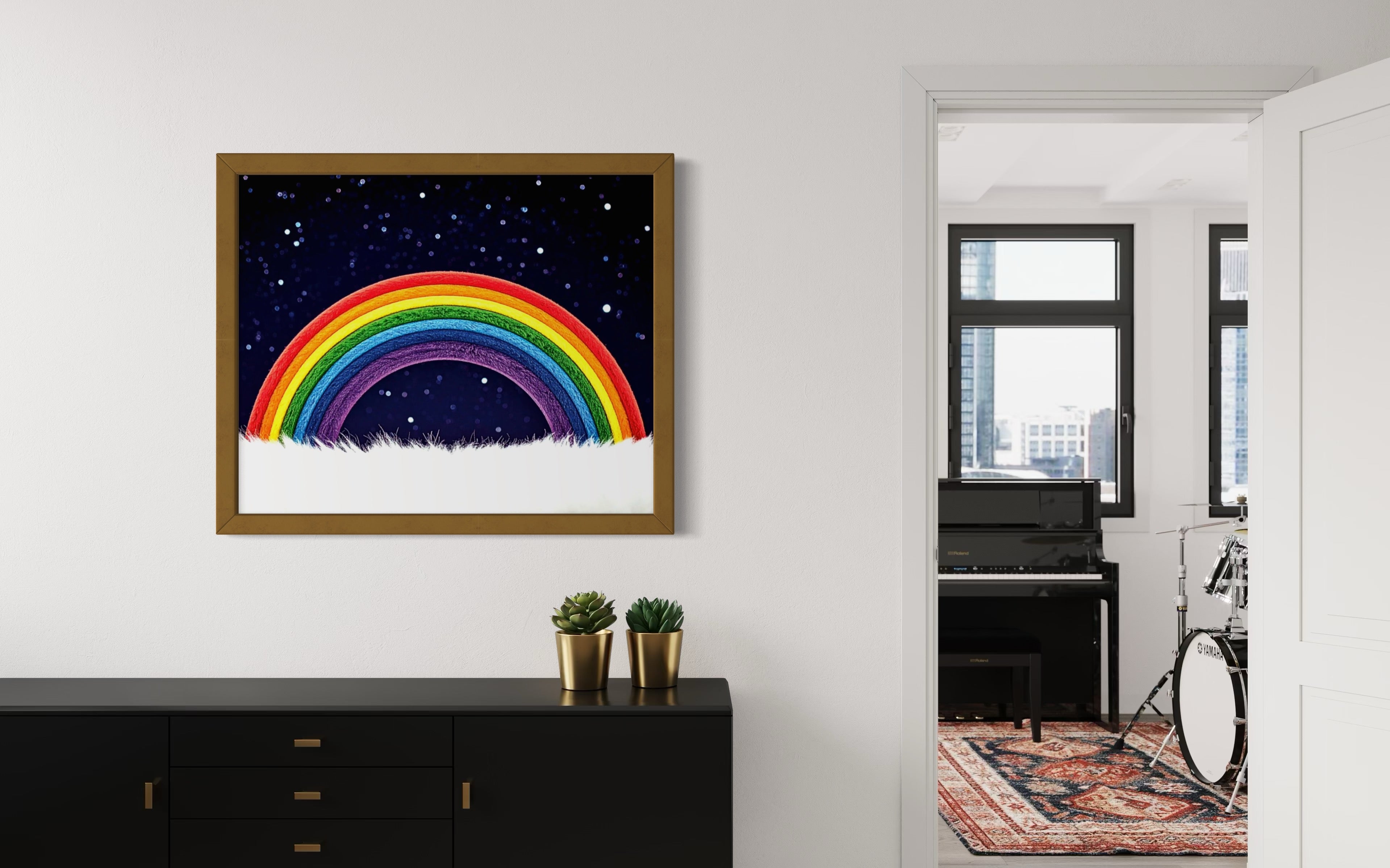 Furry Rainbow Museum Print