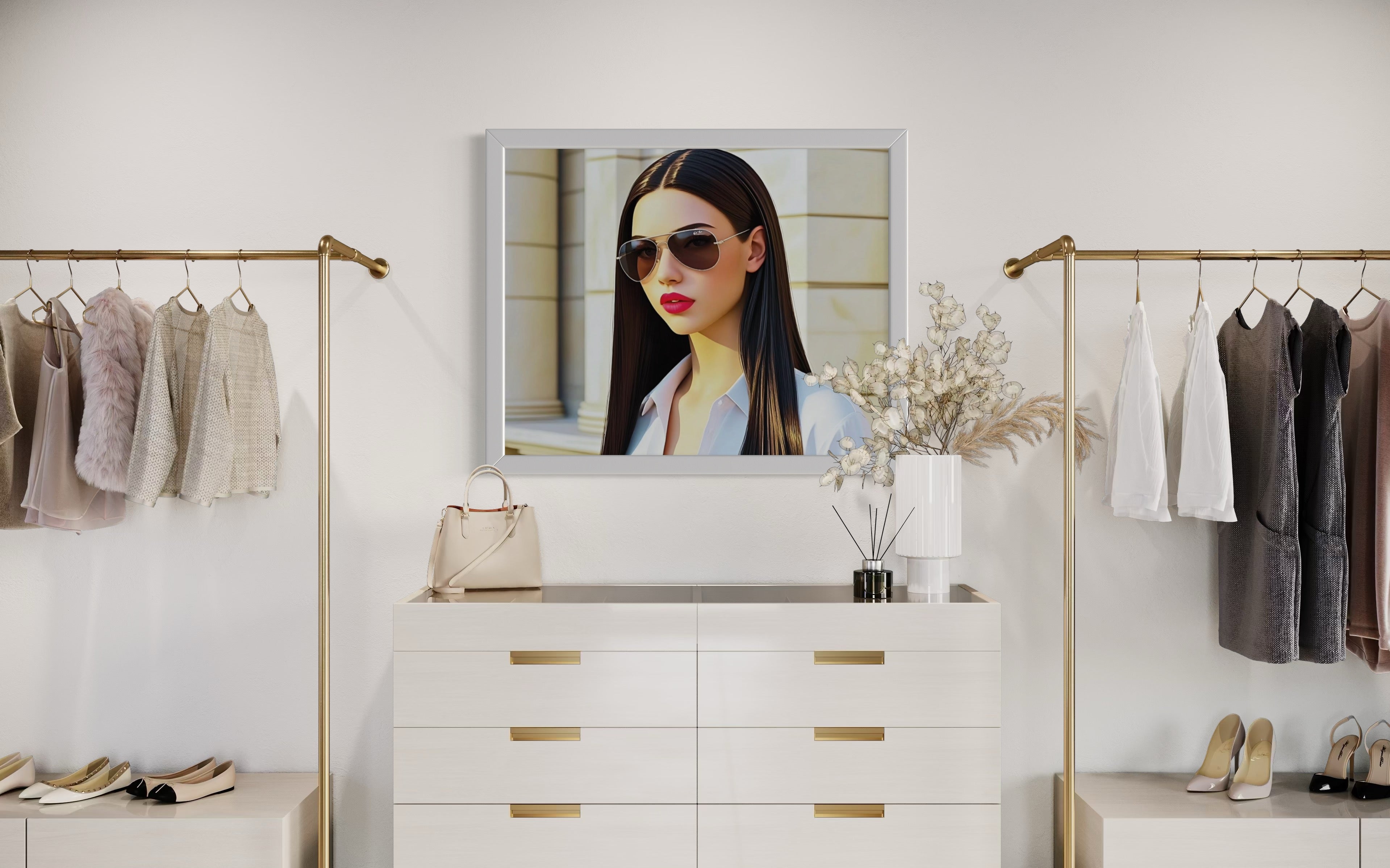 Business Babe with Sunglasses Museum Print