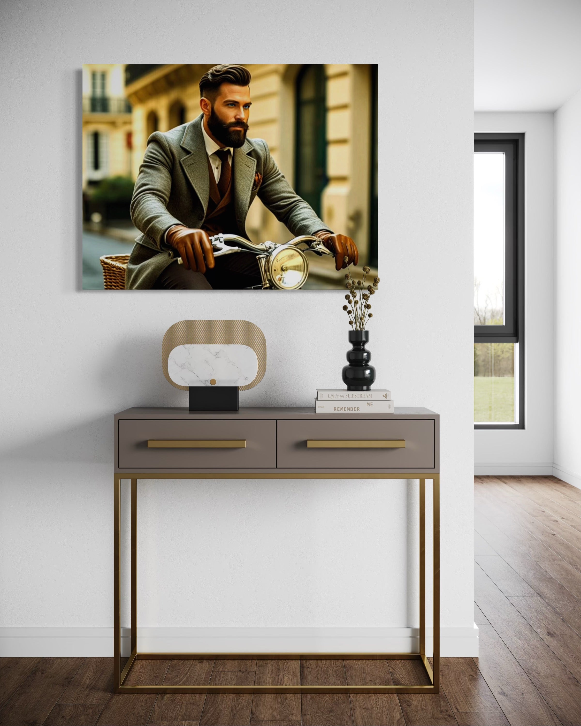 Men's Vintage Bike with Light Museum Print