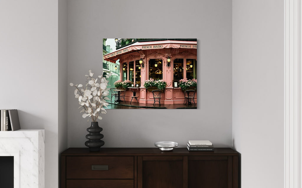 Pink Bistro in the Rain