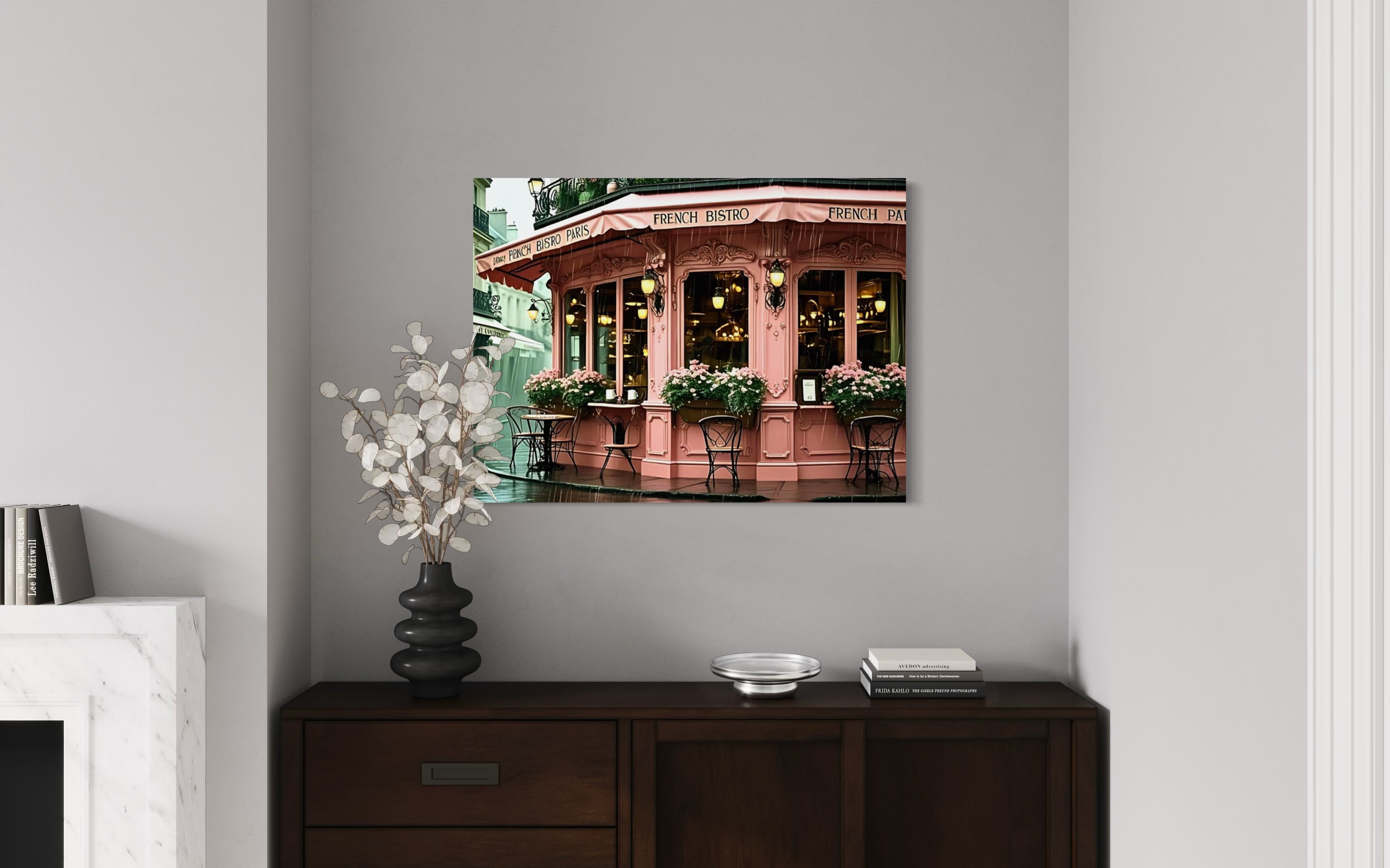 Pink Bistro in the Rain
