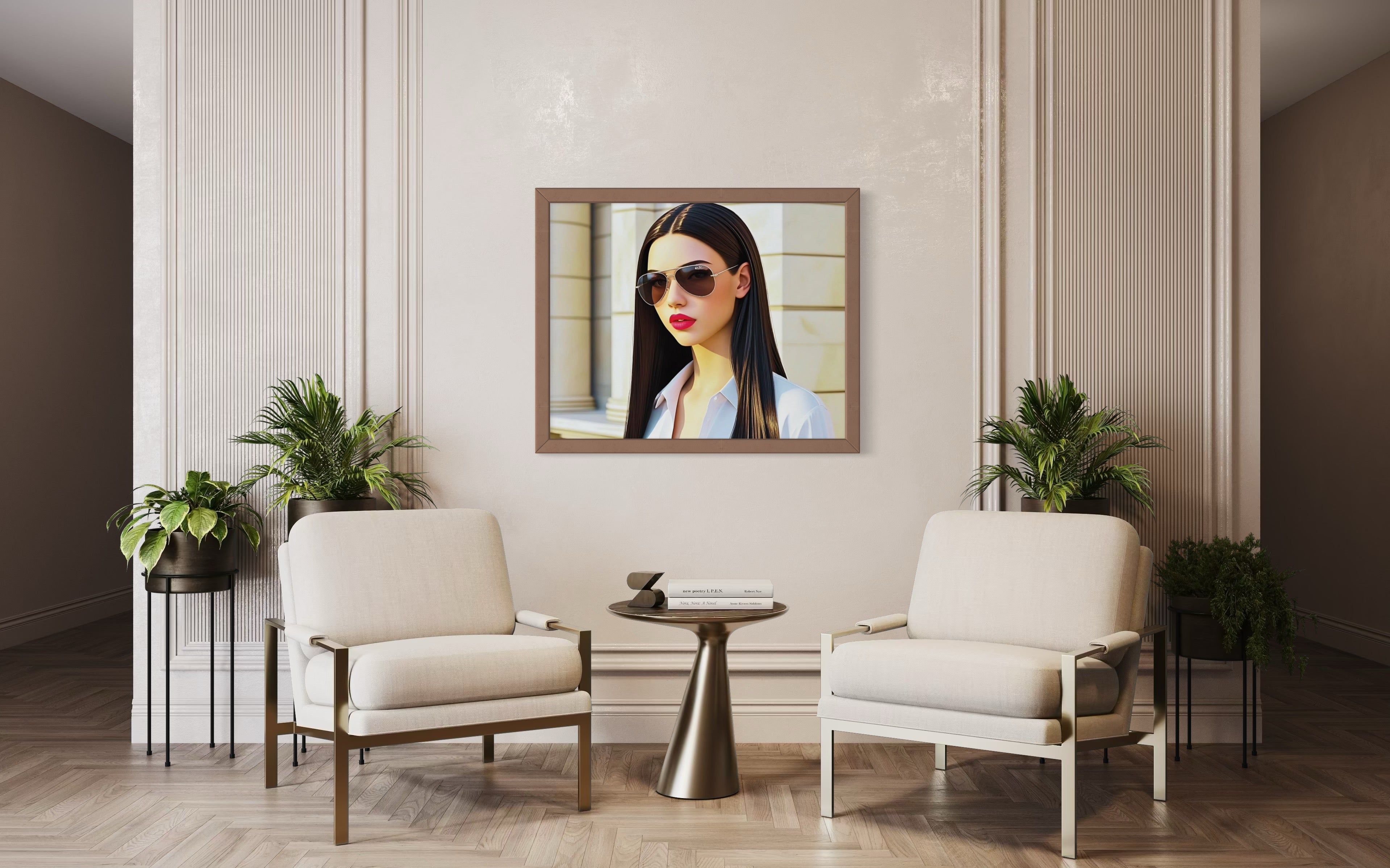 Business Babe with Sunglasses Museum Print