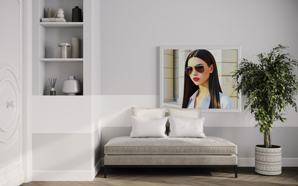 Business Babe with Sunglasses Museum Print