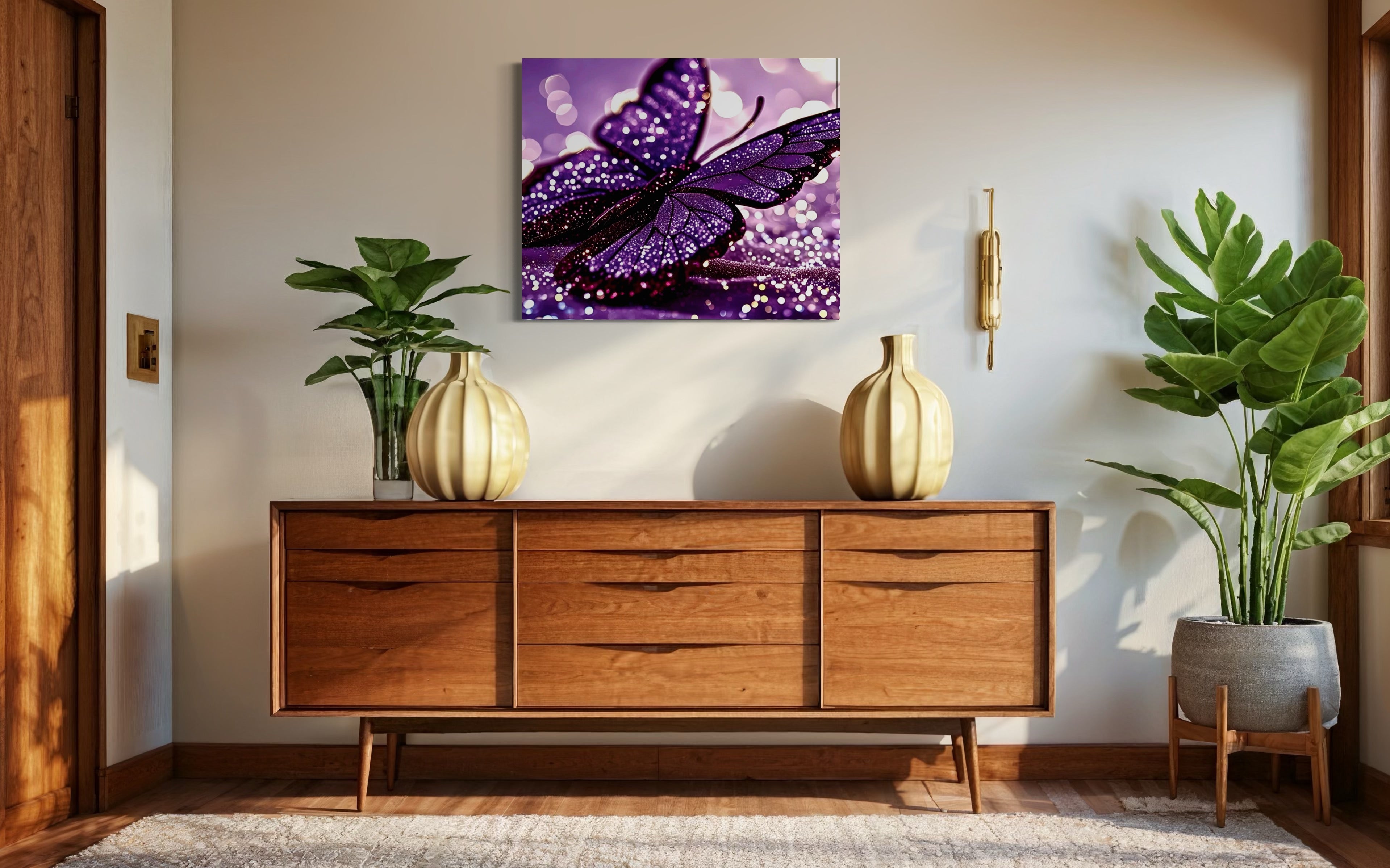 Glitter Purple Butterfly