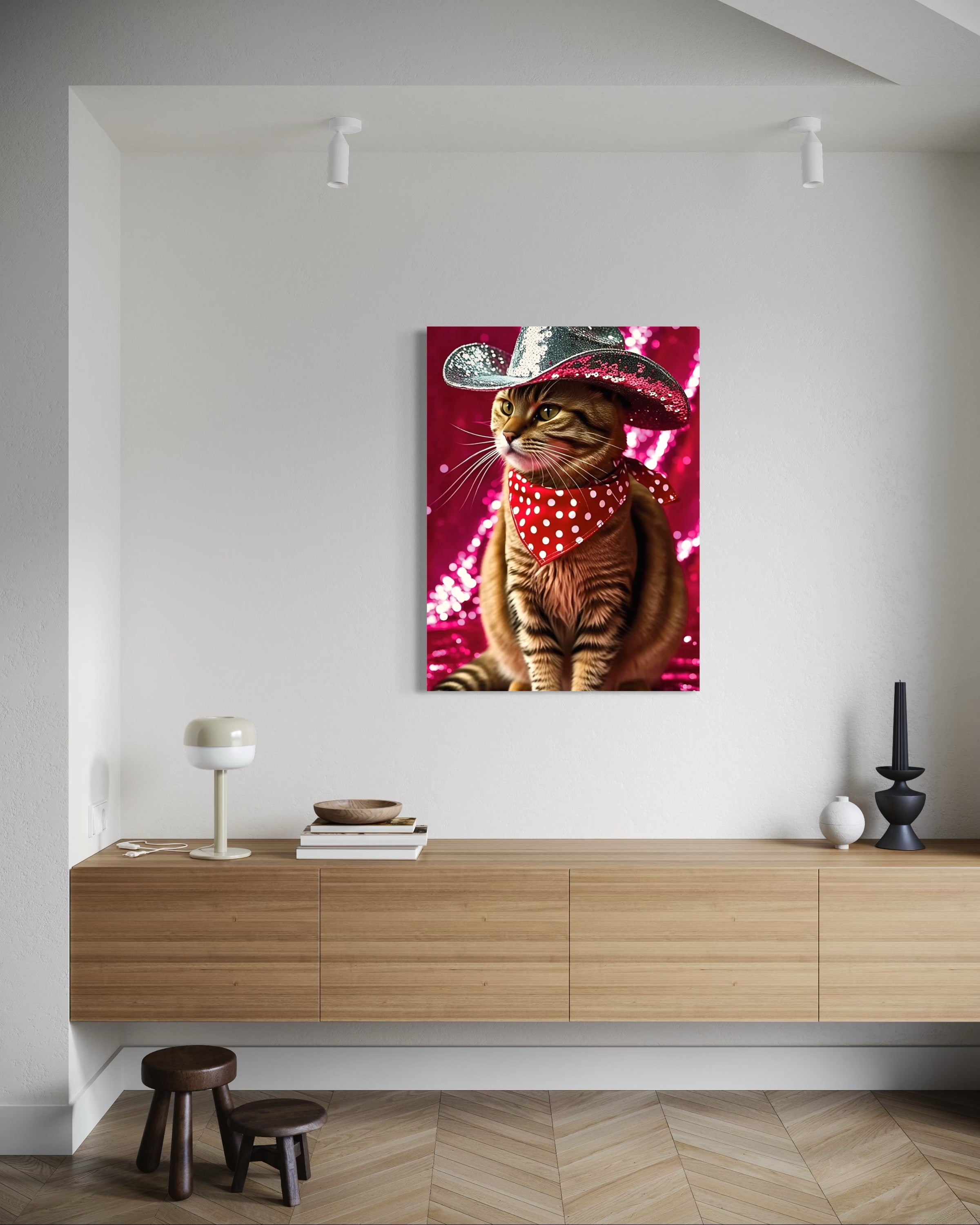 Cat Cowboy Museum Print