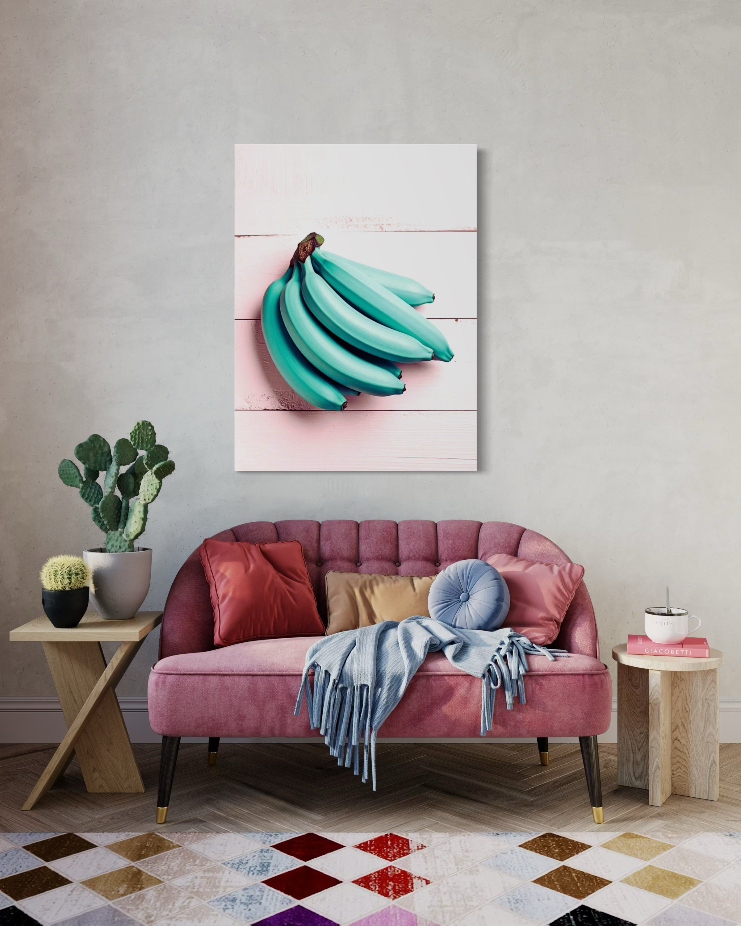 Blue Bananas Museum Print