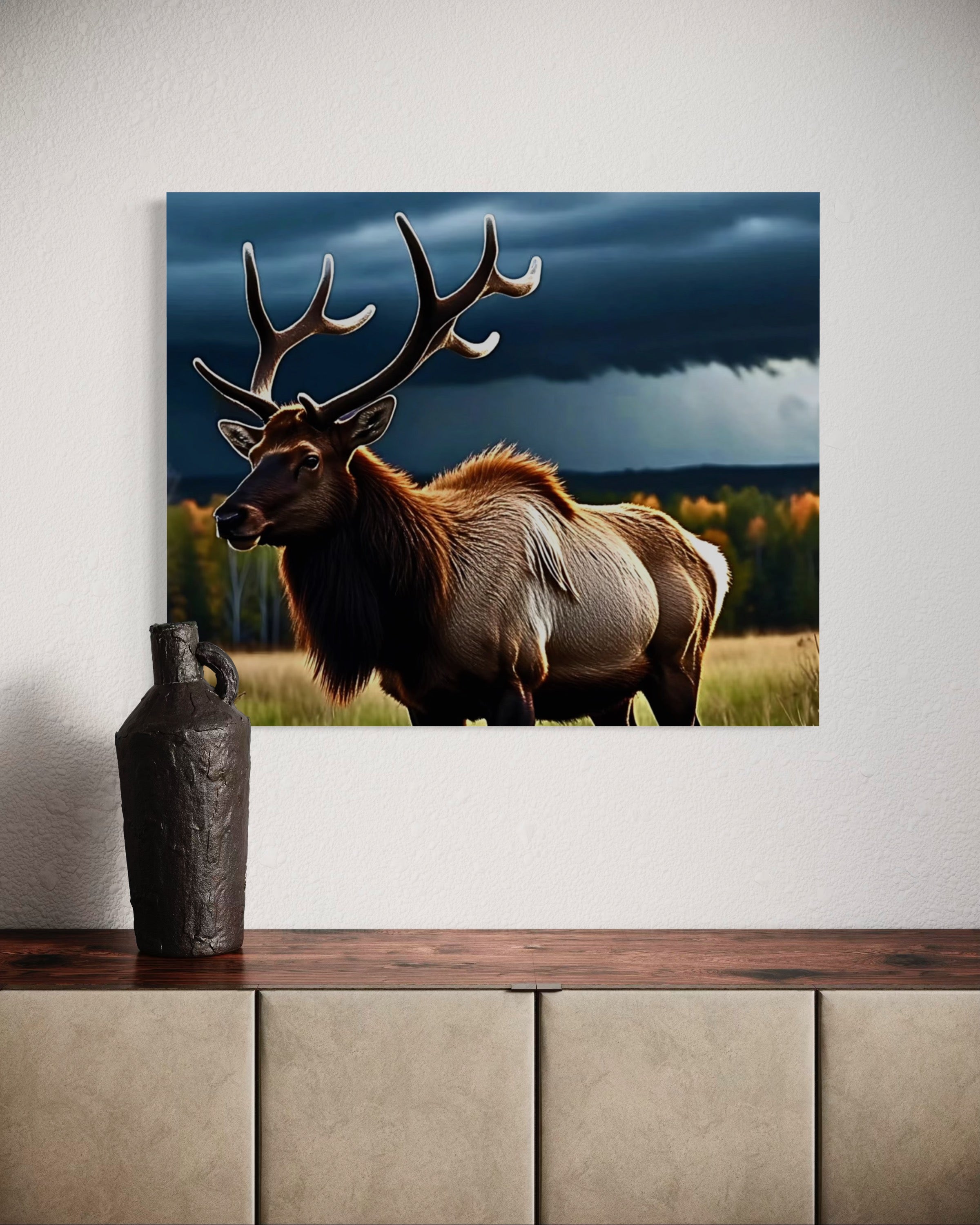 Elk in the Rockies in Autumn Museum Print
