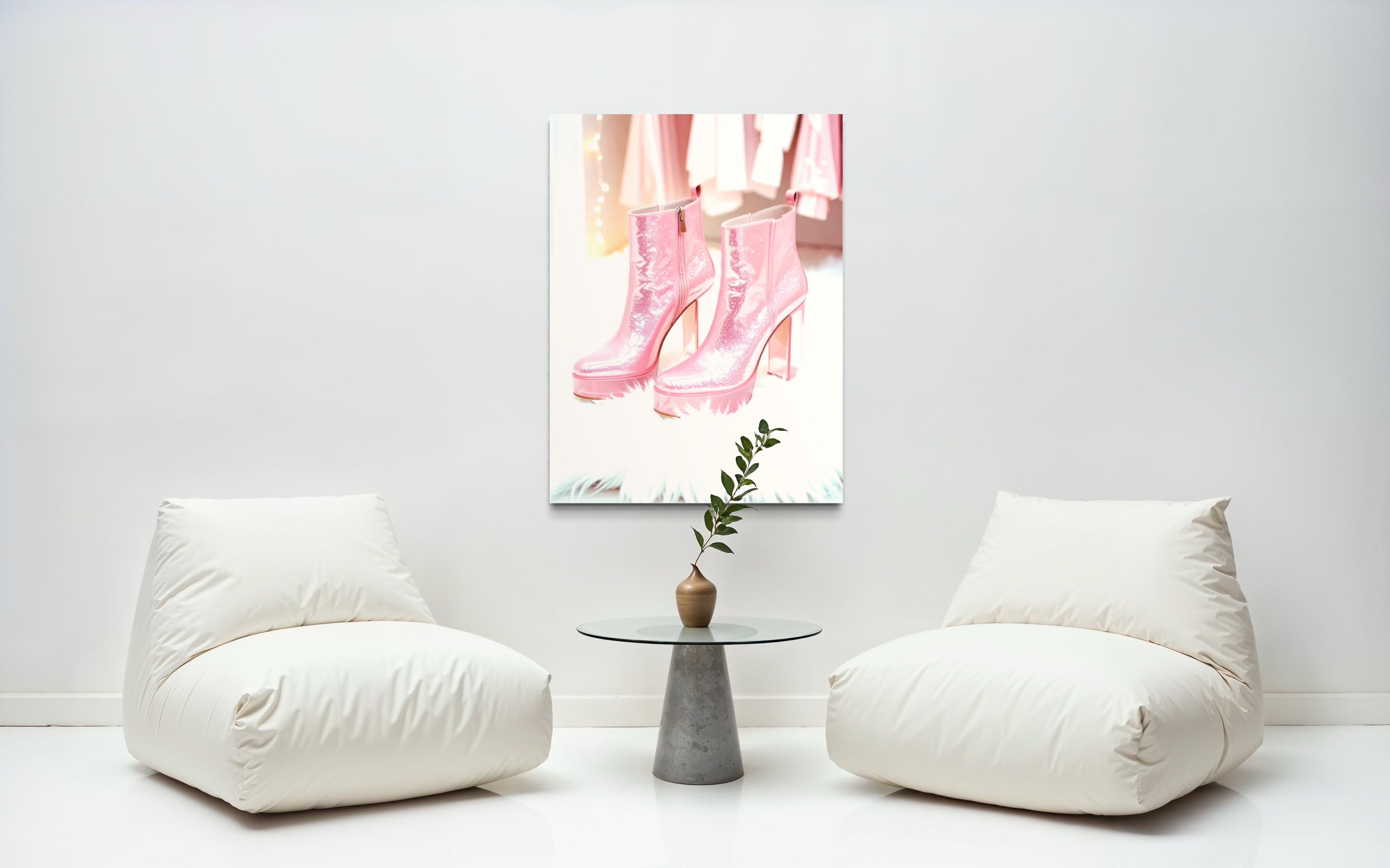 Pink Glitter Platforms Museum Print