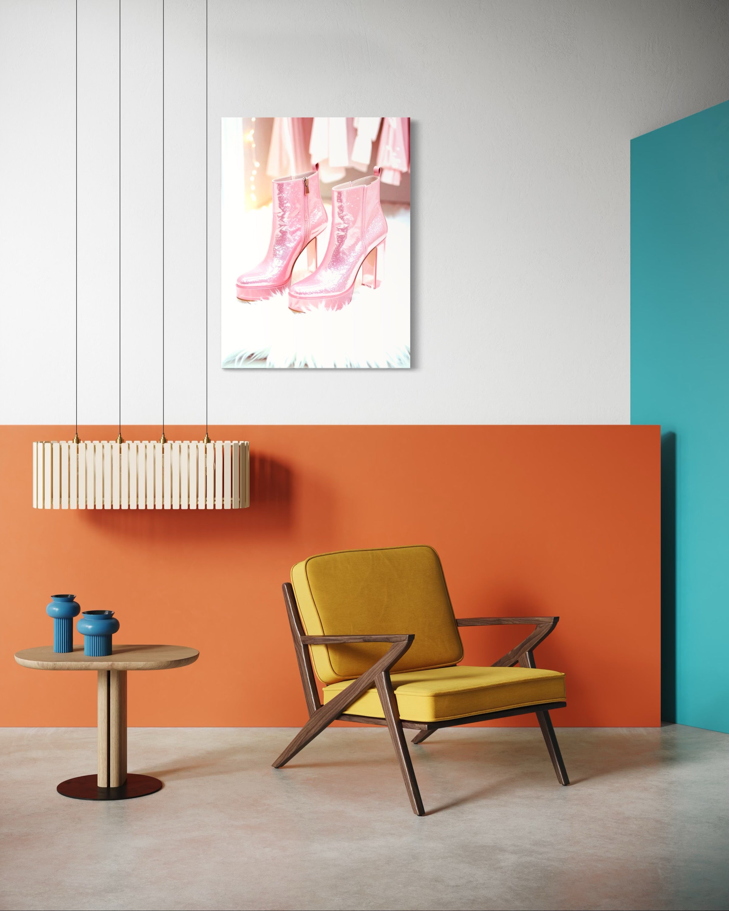 Pink Glitter Platforms Museum Print