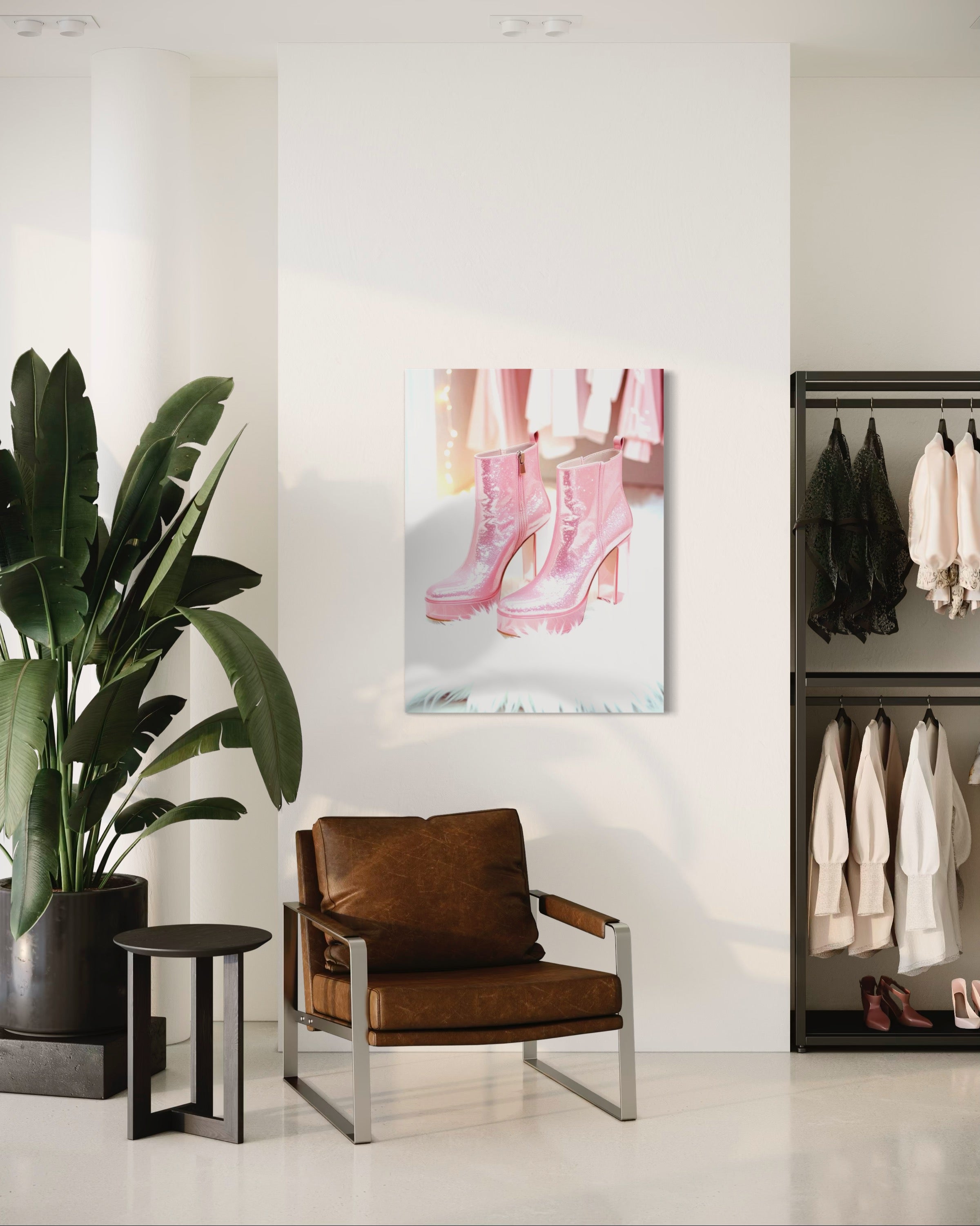 Pink Glitter Platforms Museum Print