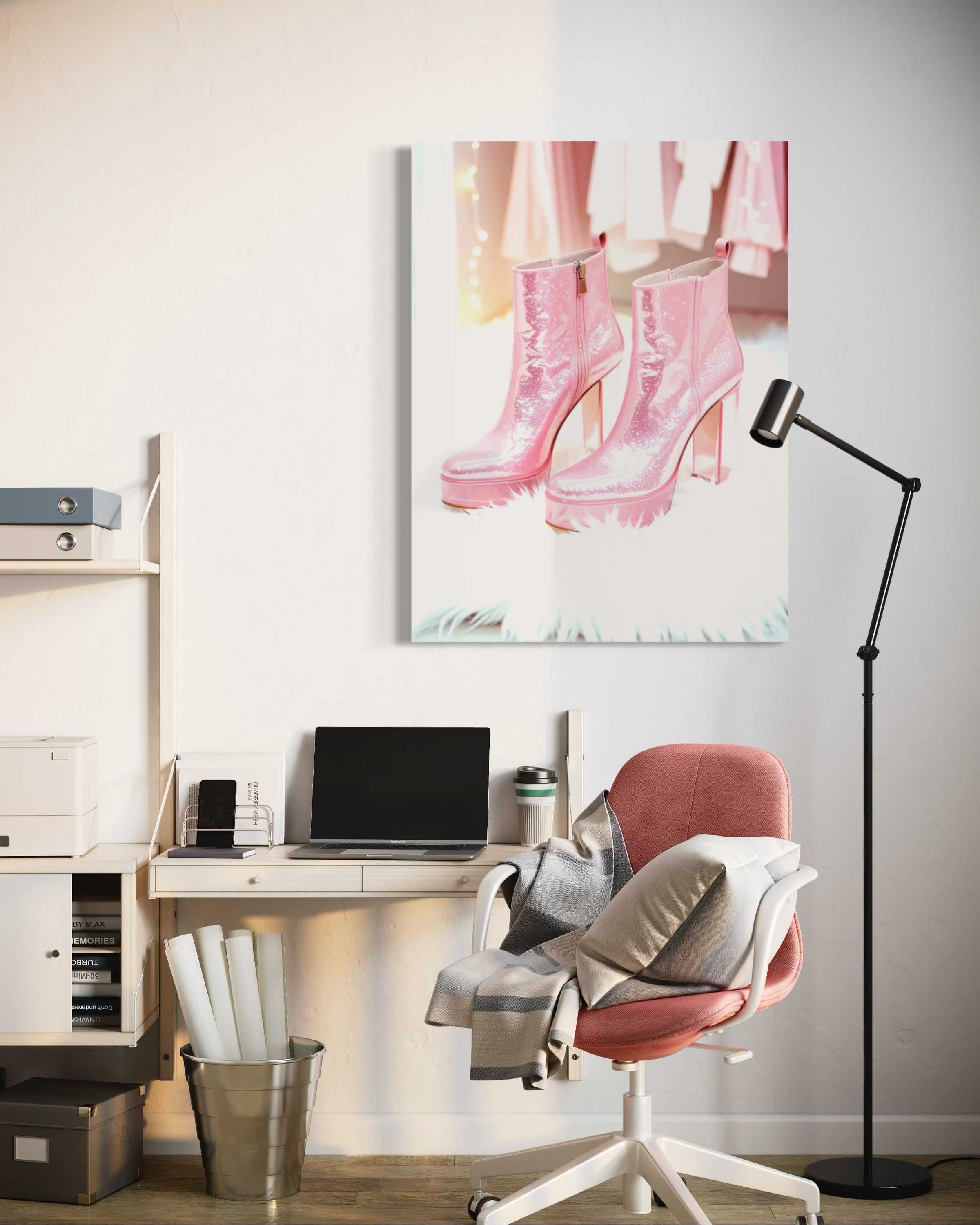 Pink Glitter Platforms Museum Print