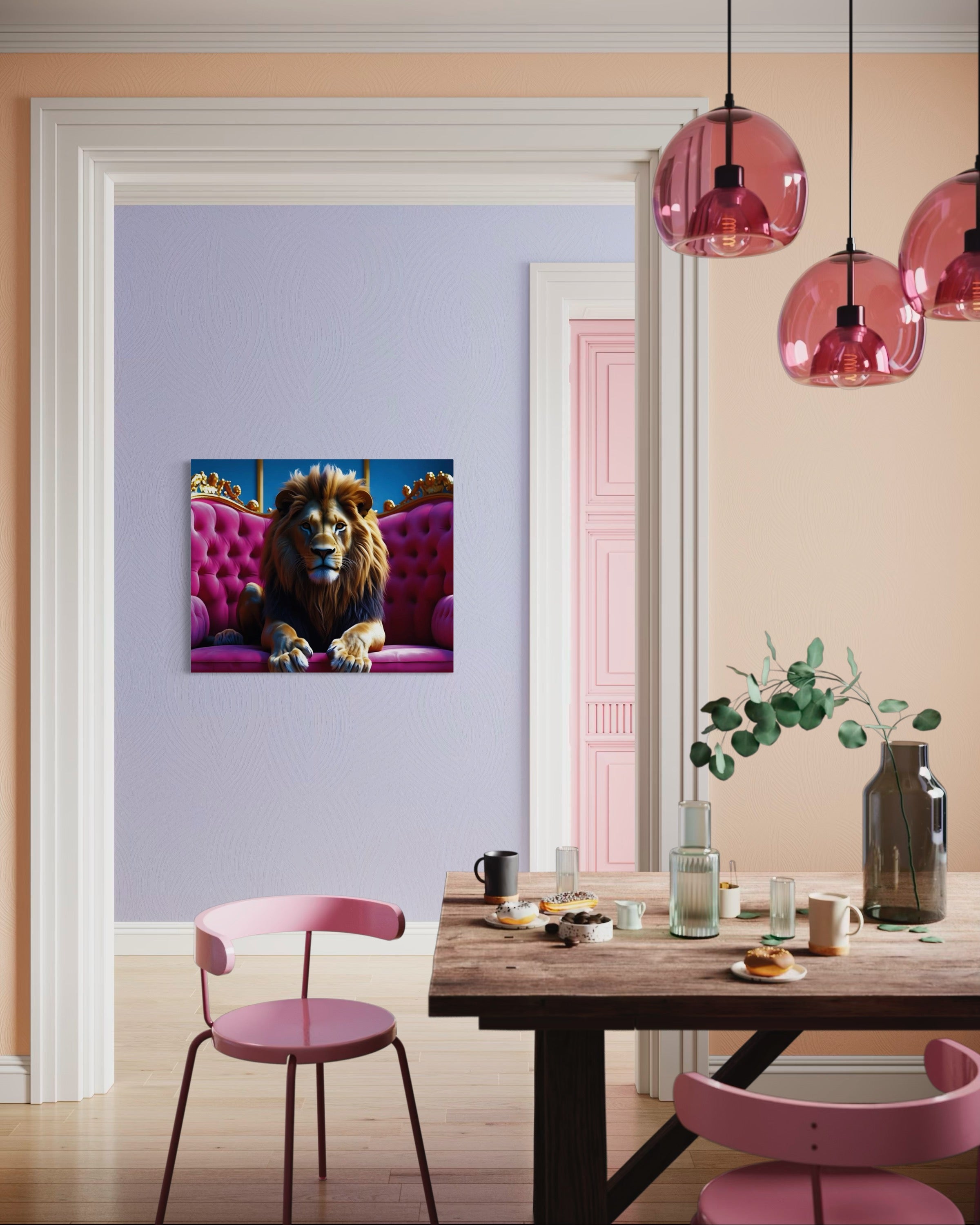 Lion in Luxury Museum Print