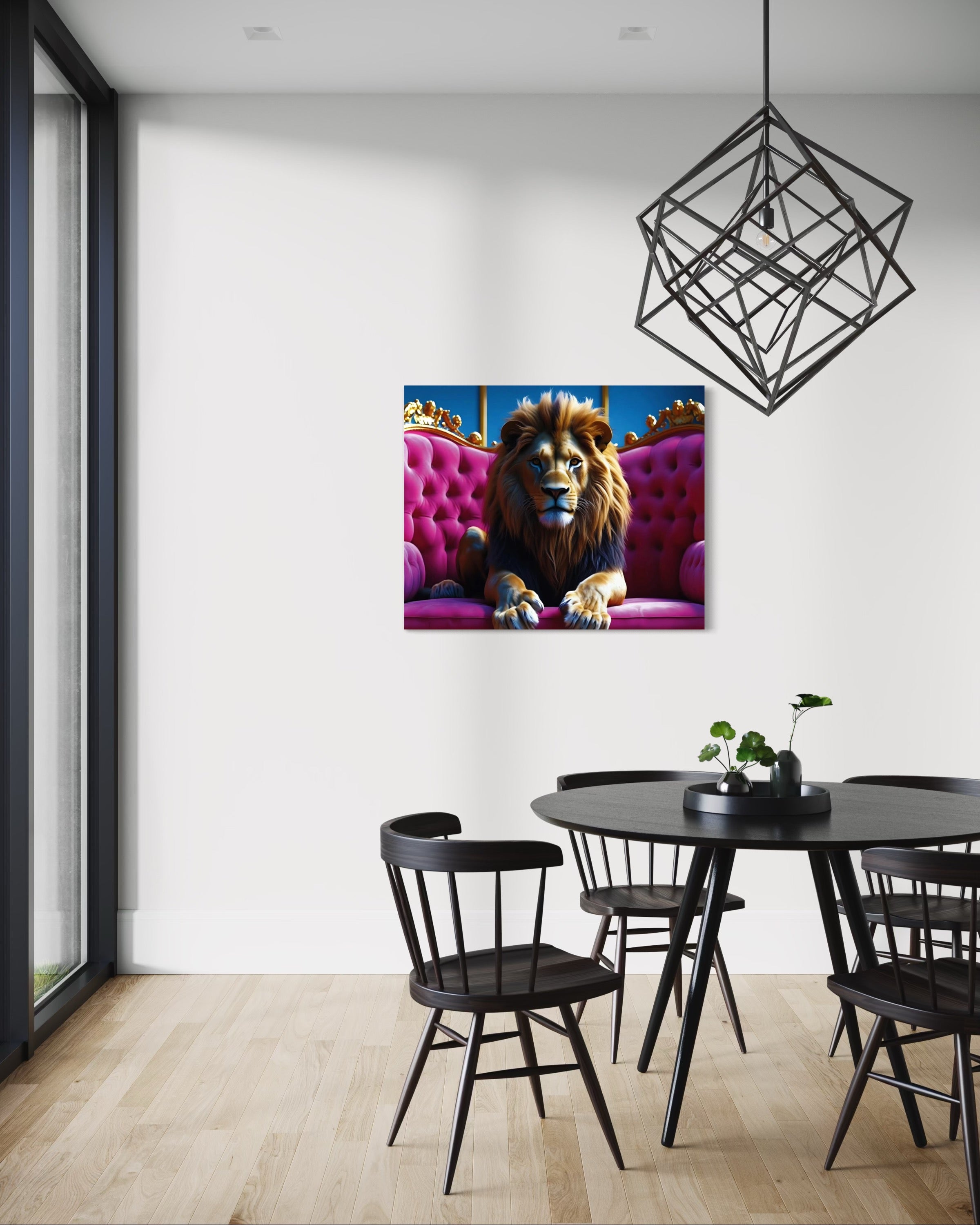 Lion in Luxury Museum Print