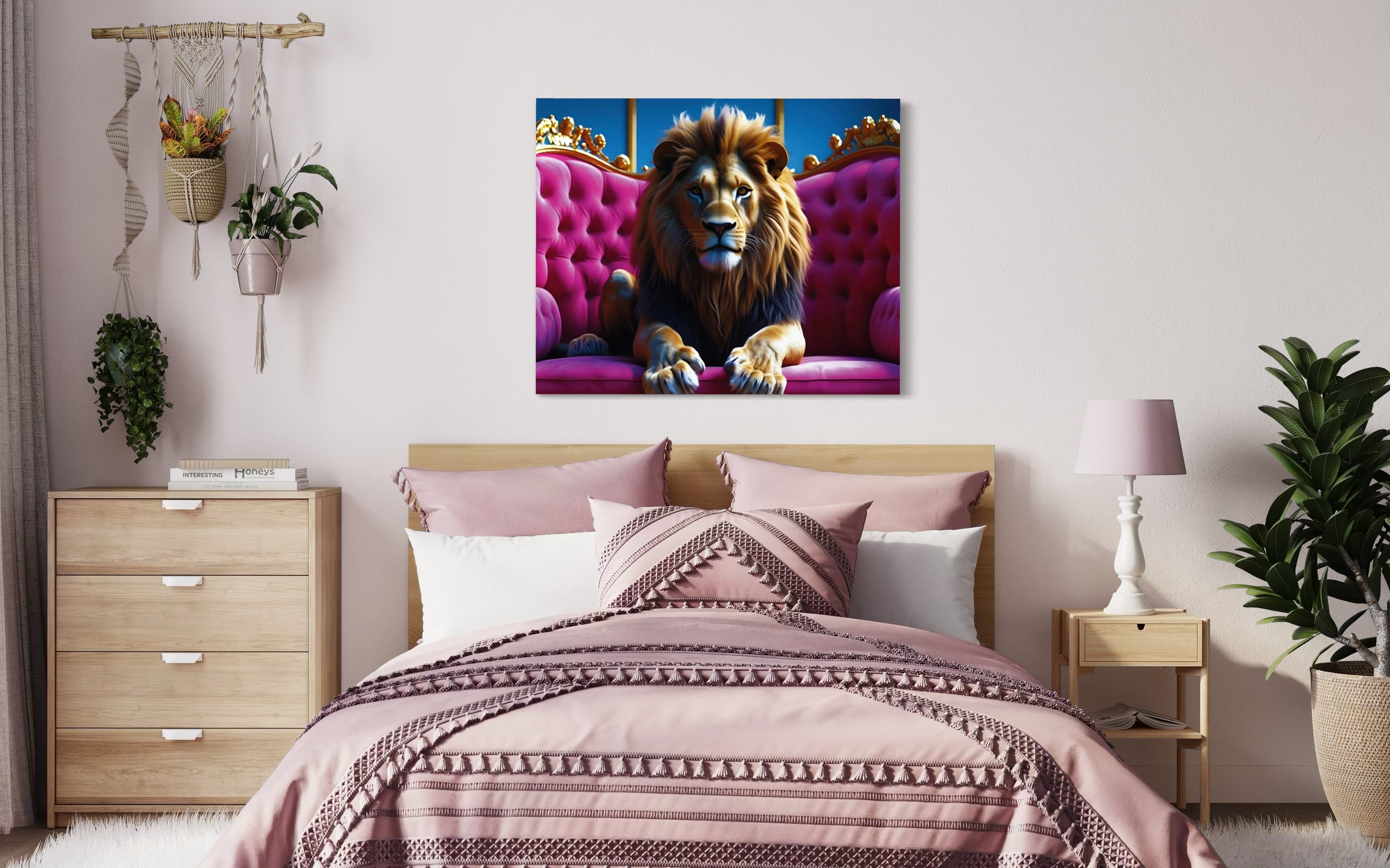 Lion in Luxury Museum Print