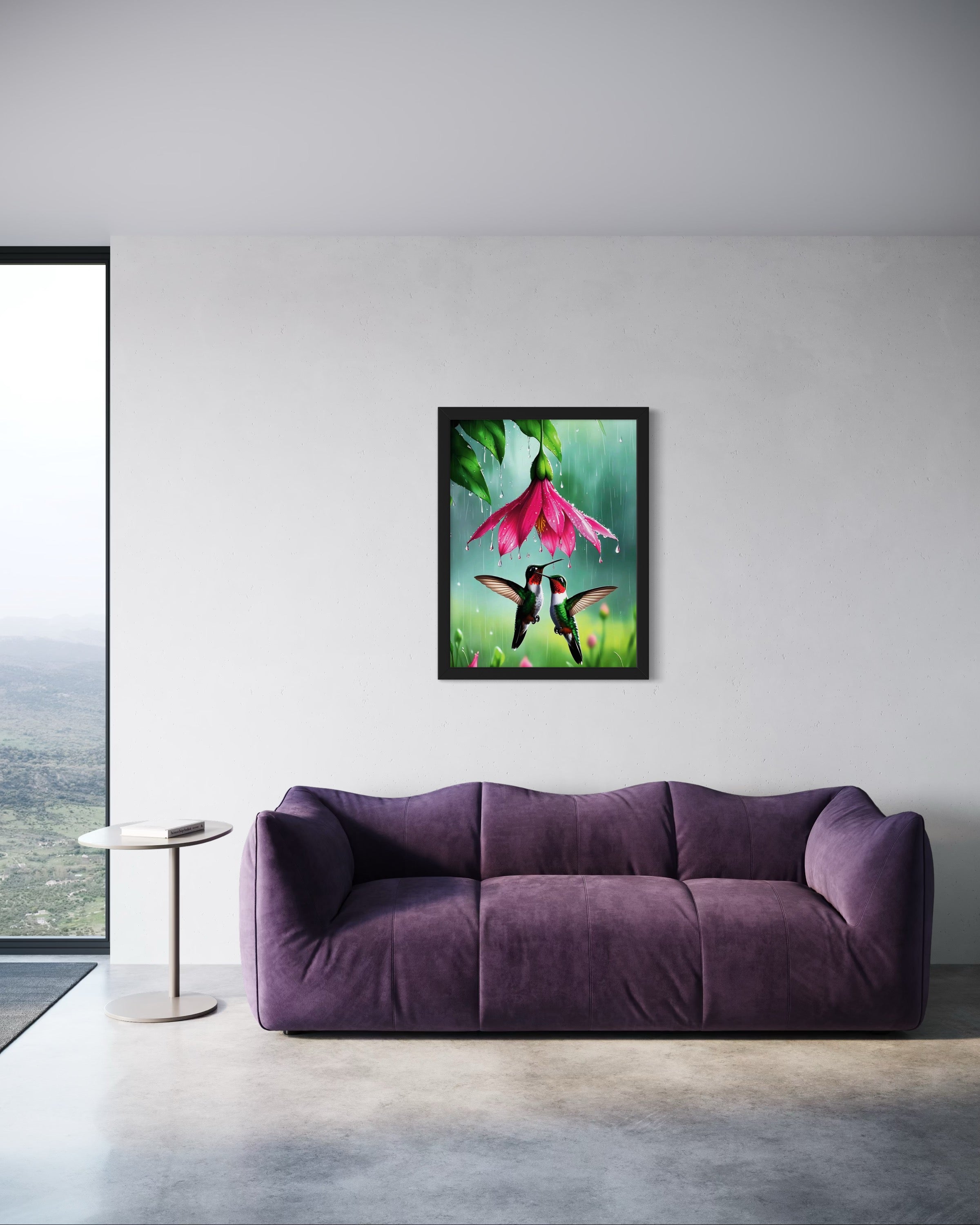 Hummingbirds in the Rain Museum Print