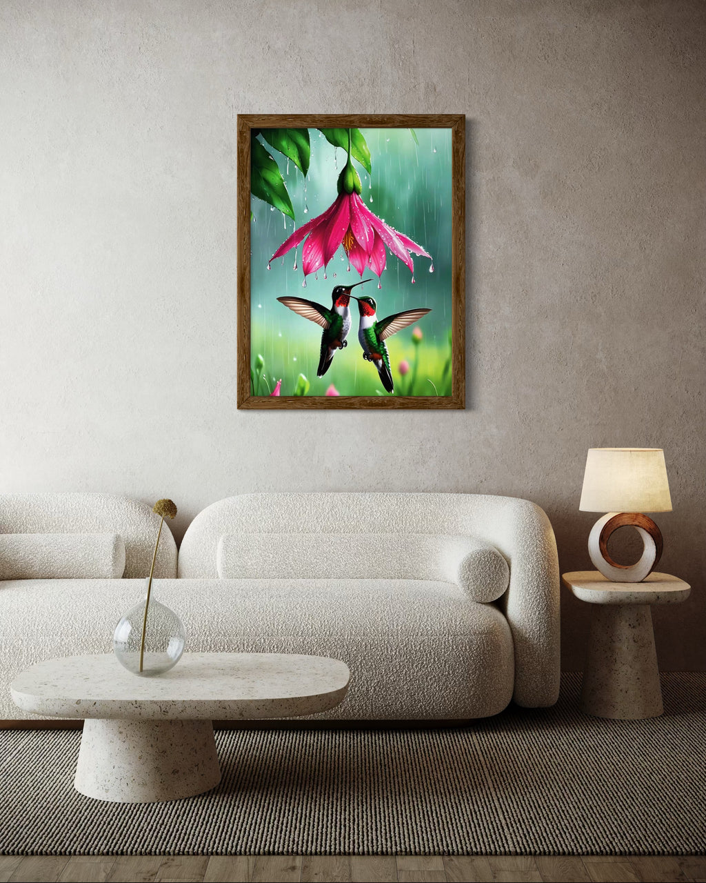 Hummingbirds in the Rain Museum Print