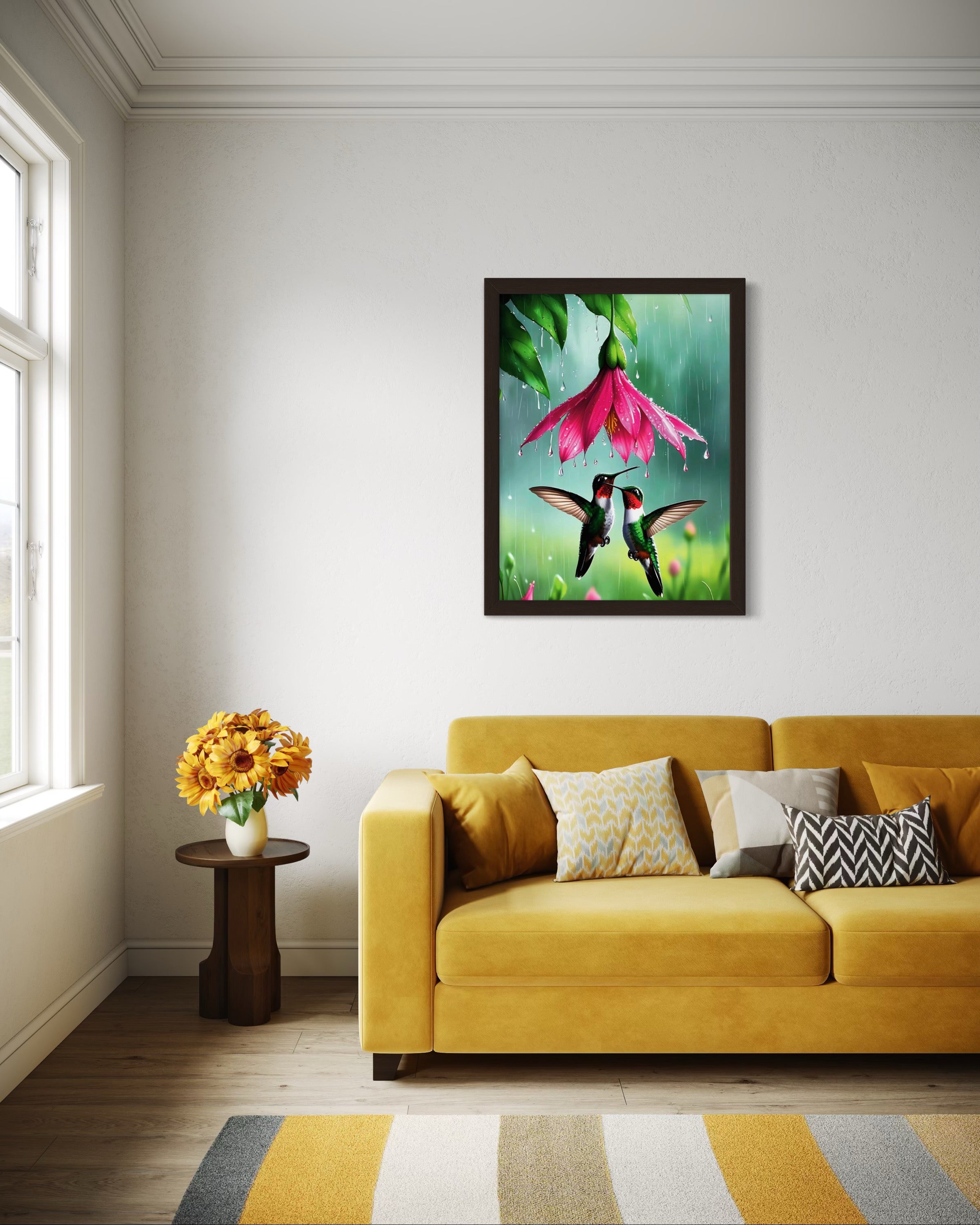 Hummingbirds in the Rain Museum Print